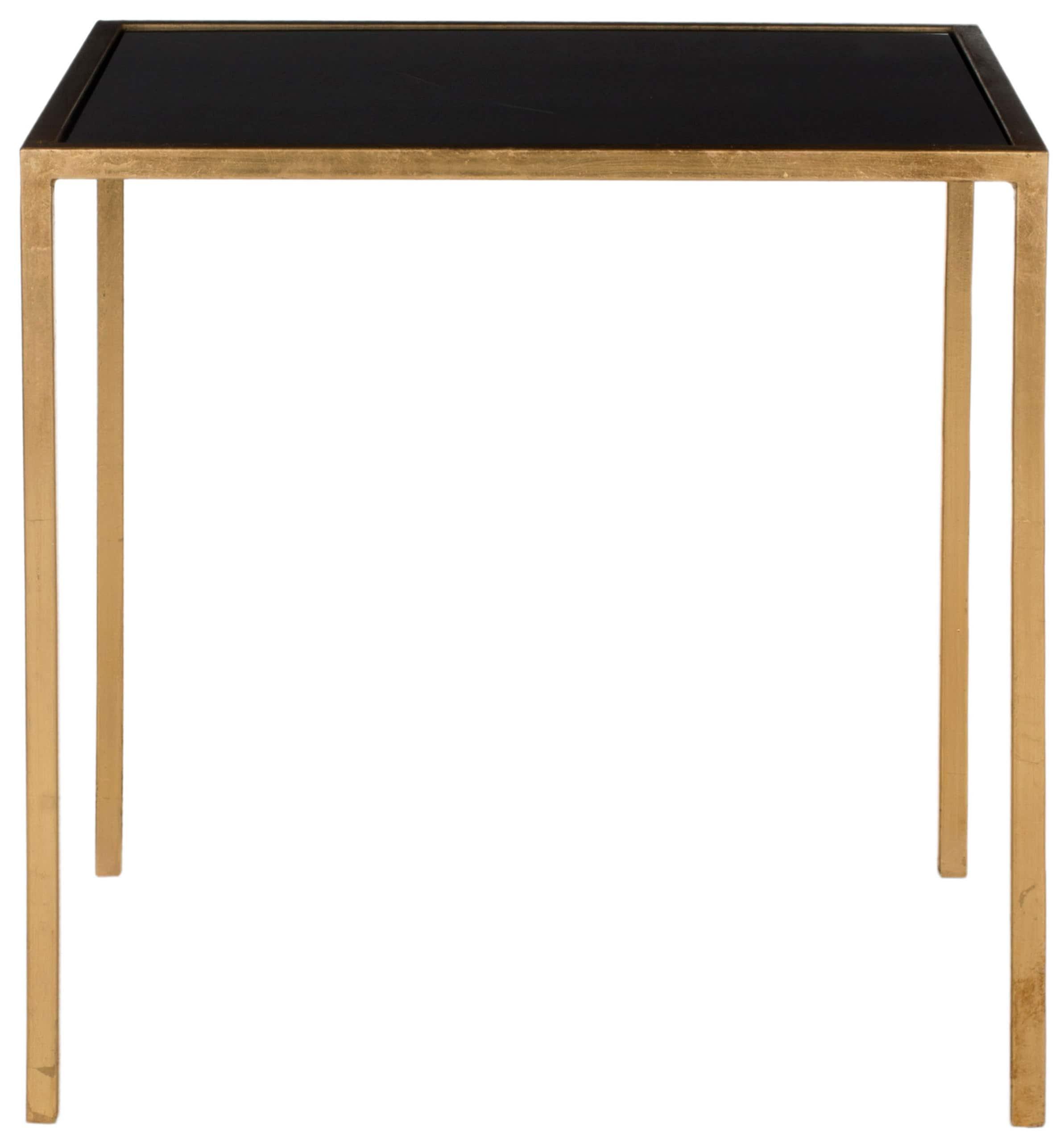 Kiley Accent Table - Gold/Black Glass - Safavieh.