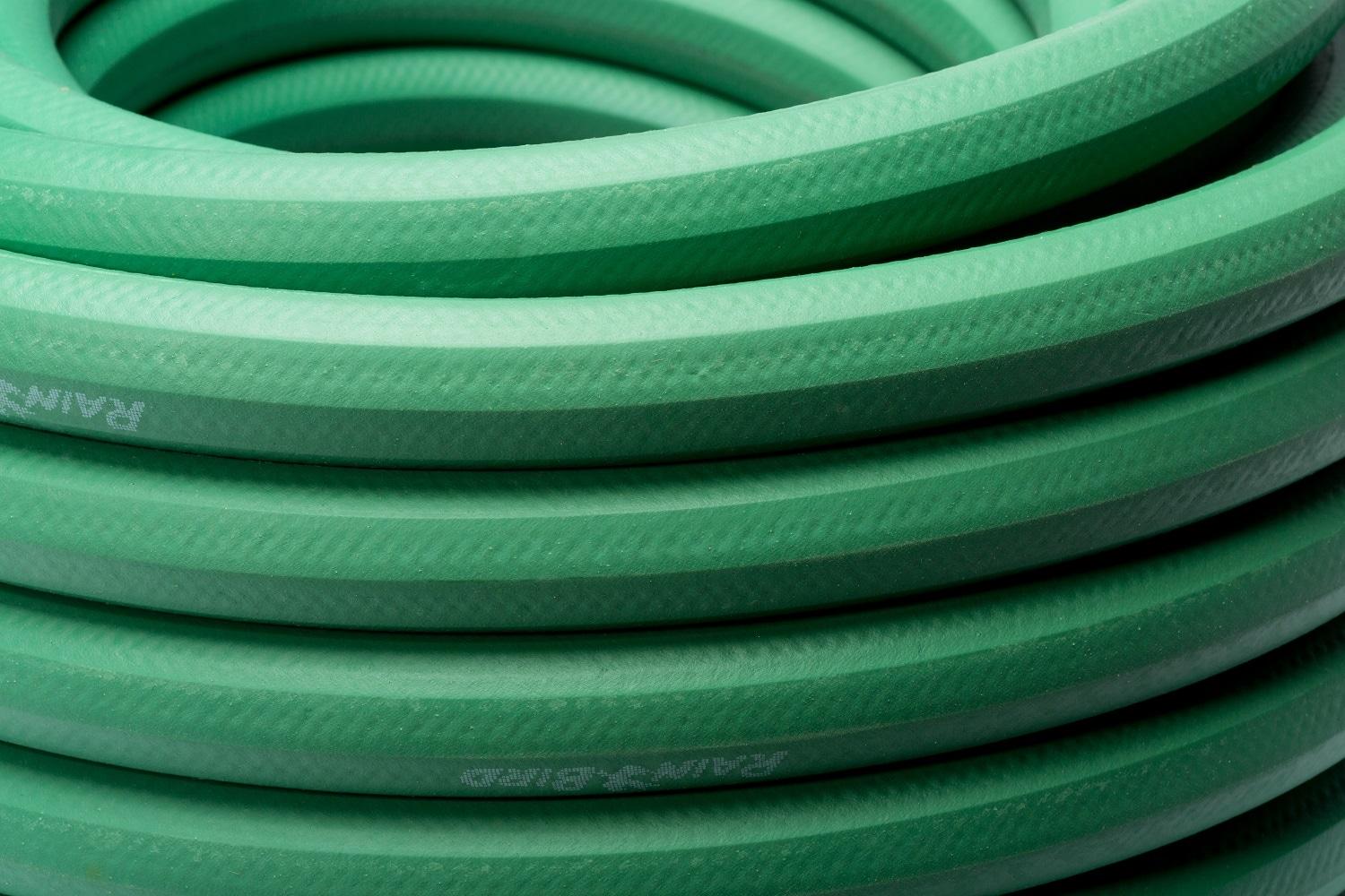 Green Heavy-Duty Rubber Kink-Resistant Garden Hose, 50 ft