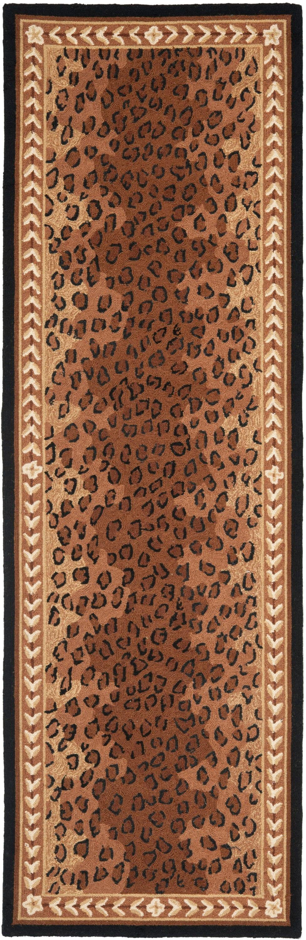 Chelsea HK15 Handmade Runner Rug - 2'6"x20' - Black/Brown - Safavieh