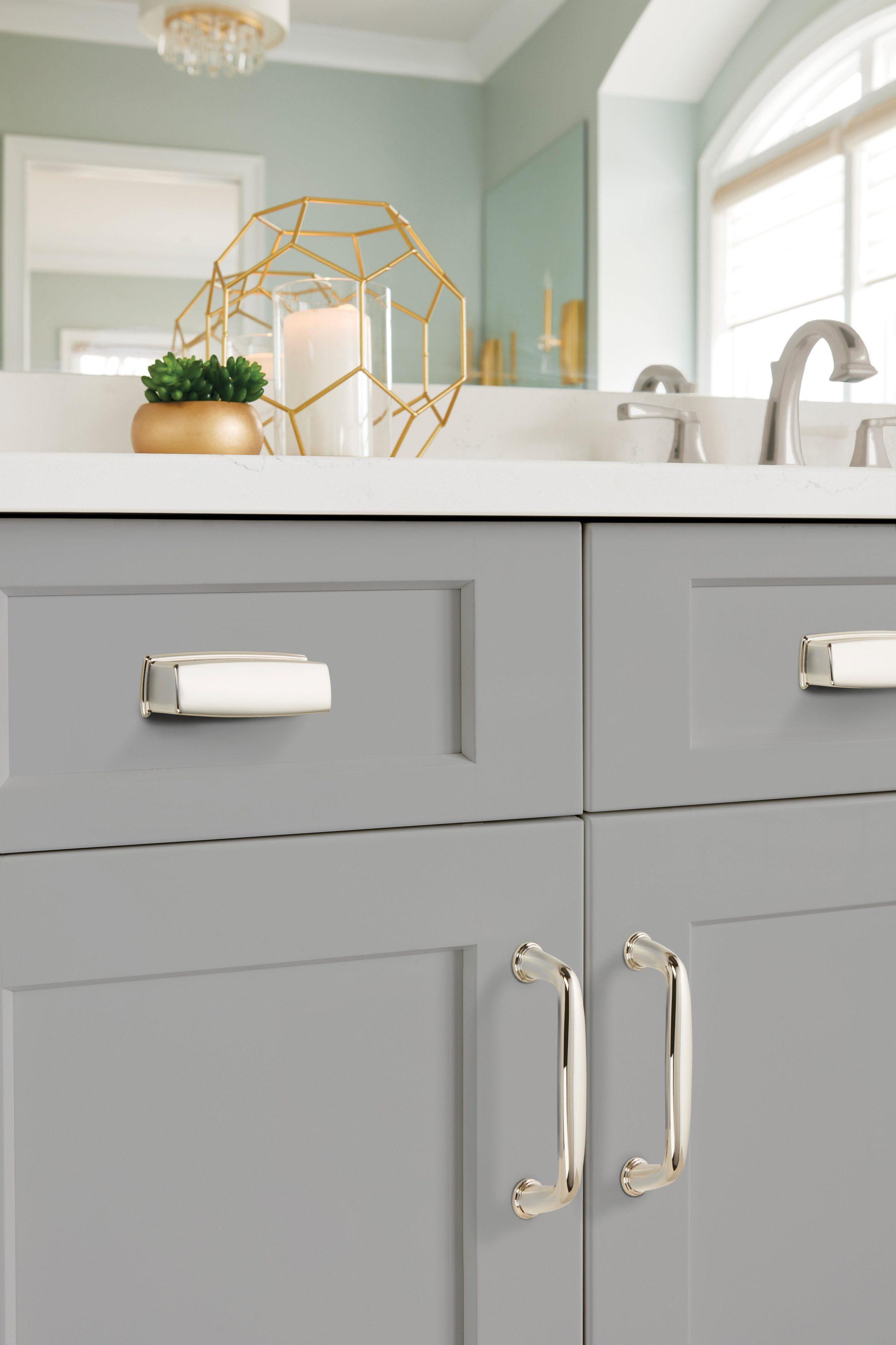 Amerock Kane 3-3/4 inch (96mm) Center-to-Center Polished Nickel Cabinet Pull