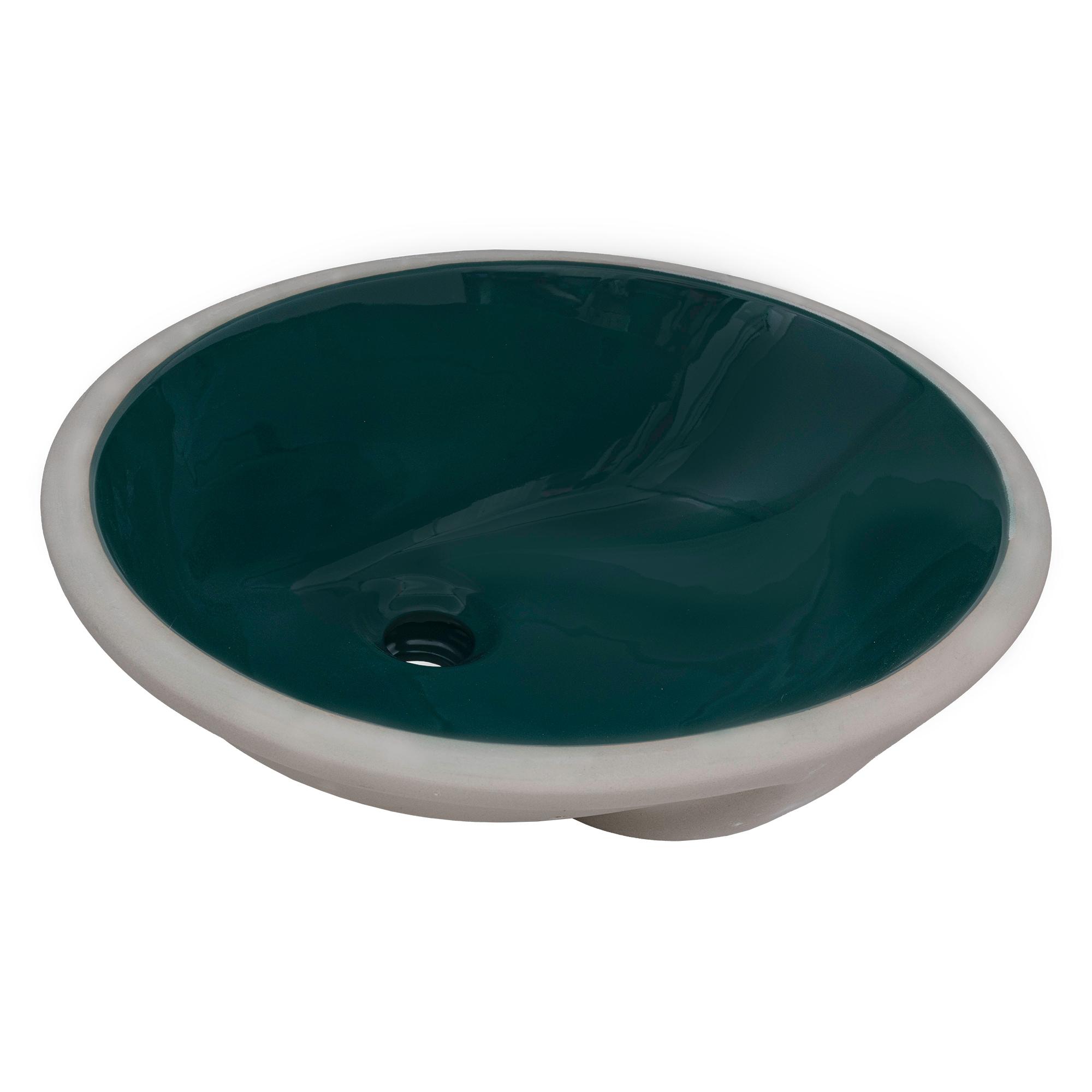Ruvati 16 x 13 inch Undermount Bathroom Sink Oval Porcelain Ceramic with Overflow