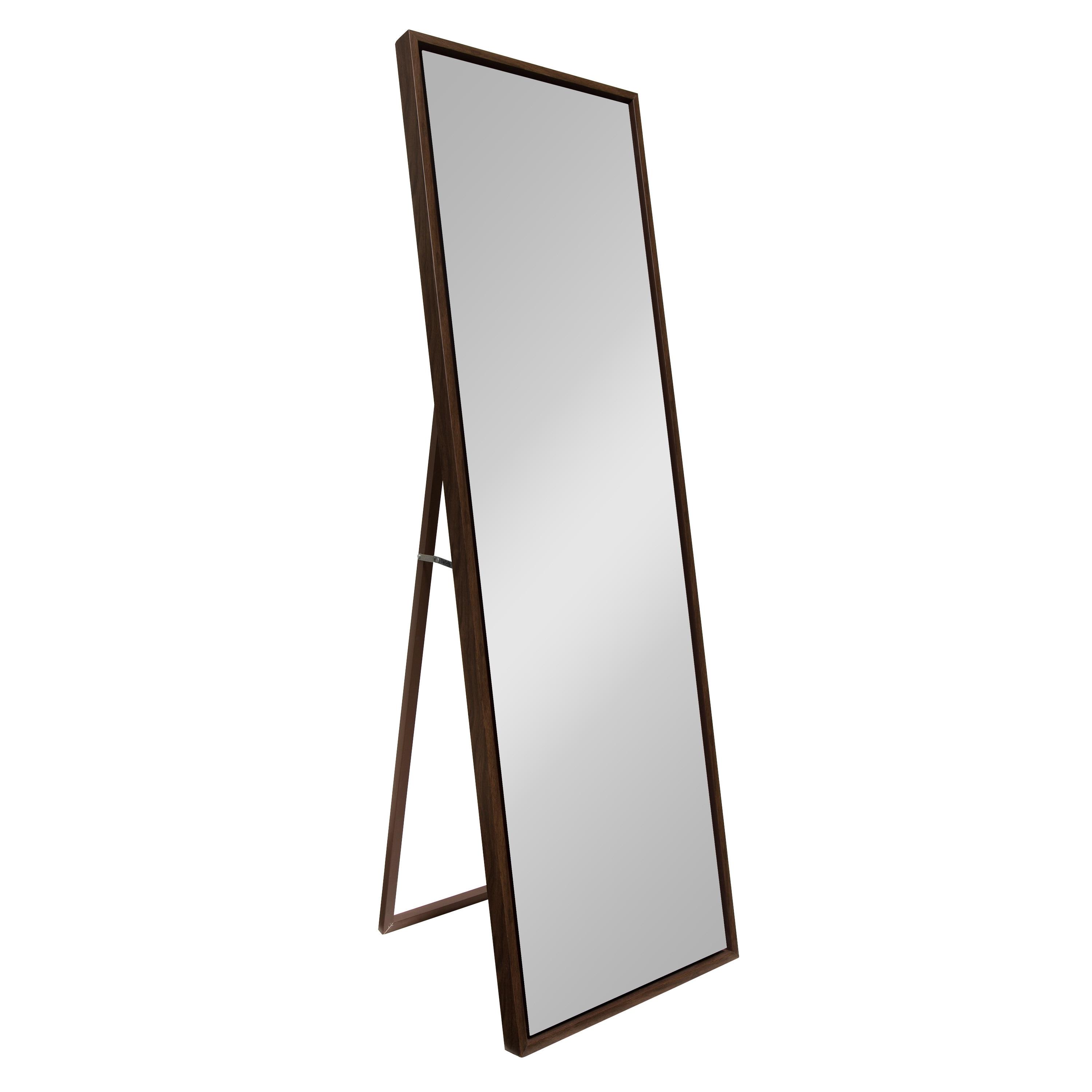 Kate & Laurel All Things Decor 24" x 36" Audubon Rectangle Wall Mirror Rustic Brown : Vintage Farmhouse Style, MDF Frame