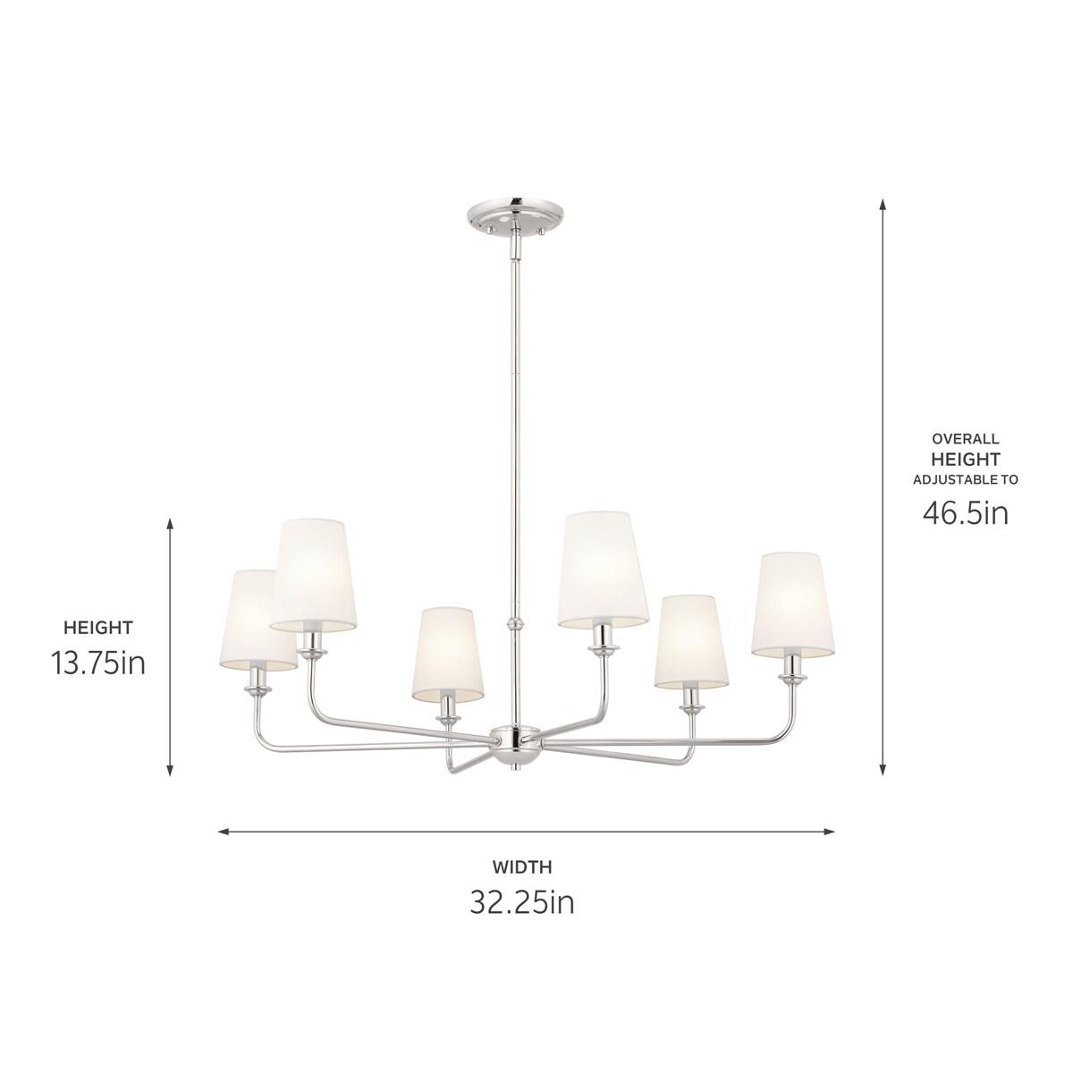 6 - Light Dimmable Classic / Traditional Chandelier