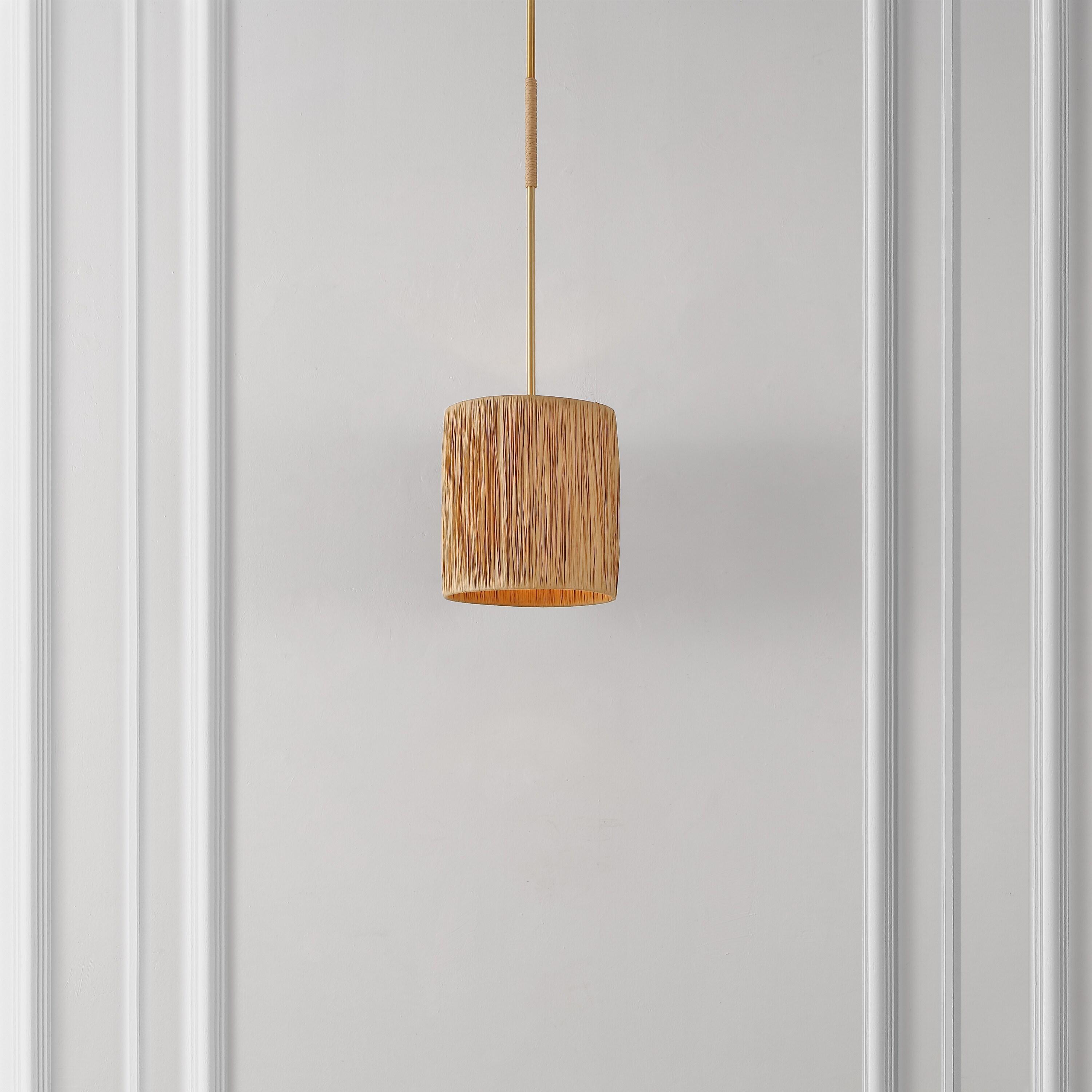 Saija 9" Pendant - PND4189 - Natural/Gold - Safavieh