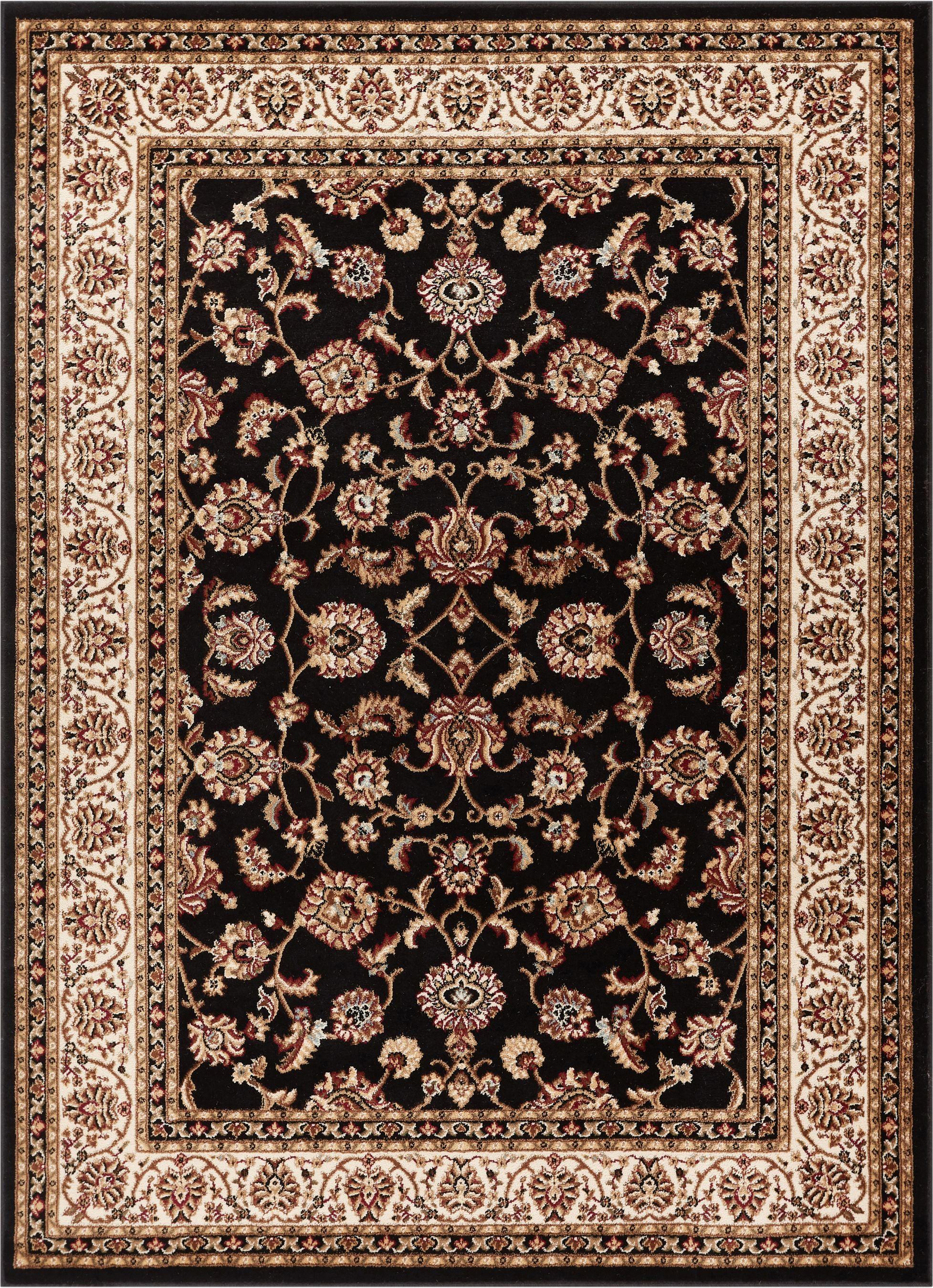 Well Woven Barclay Sarouk Traditional Oriental Panel Black 3'11" x 5'3" Area Rug