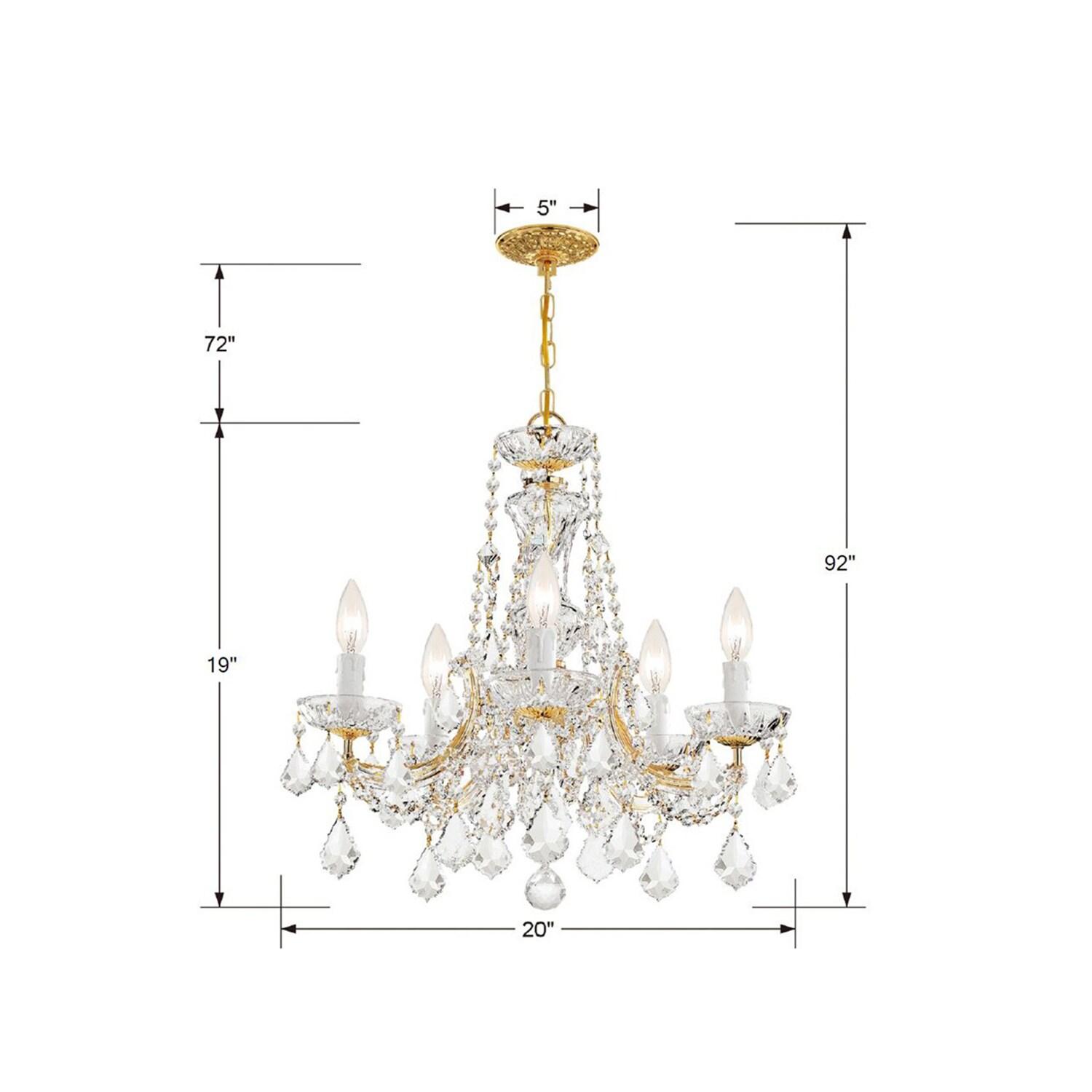 Crystorama Lighting - Five Light Chandelier - Chandelier - Maria Theresa - 5
