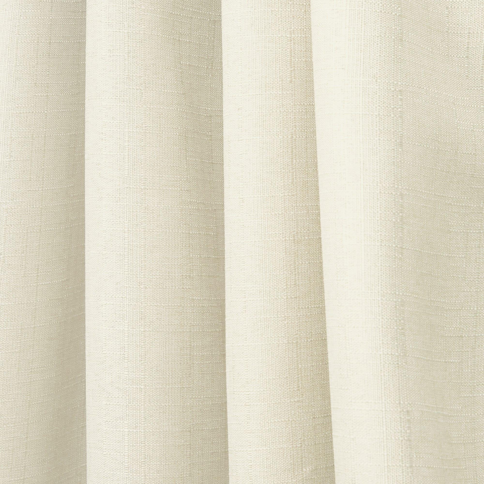 Set of 2 (96"x54") Loha Linen Grommet Top Light Filtering Curtain Panel Ivory - Exclusive Home: Modern Polyester Drapes
