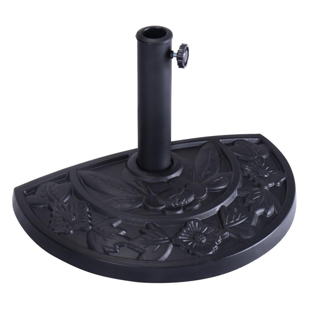 Canddidliike Patio Umbrella Base, 20 inch Outdoor Patio Half Round Umbrella Base, Black