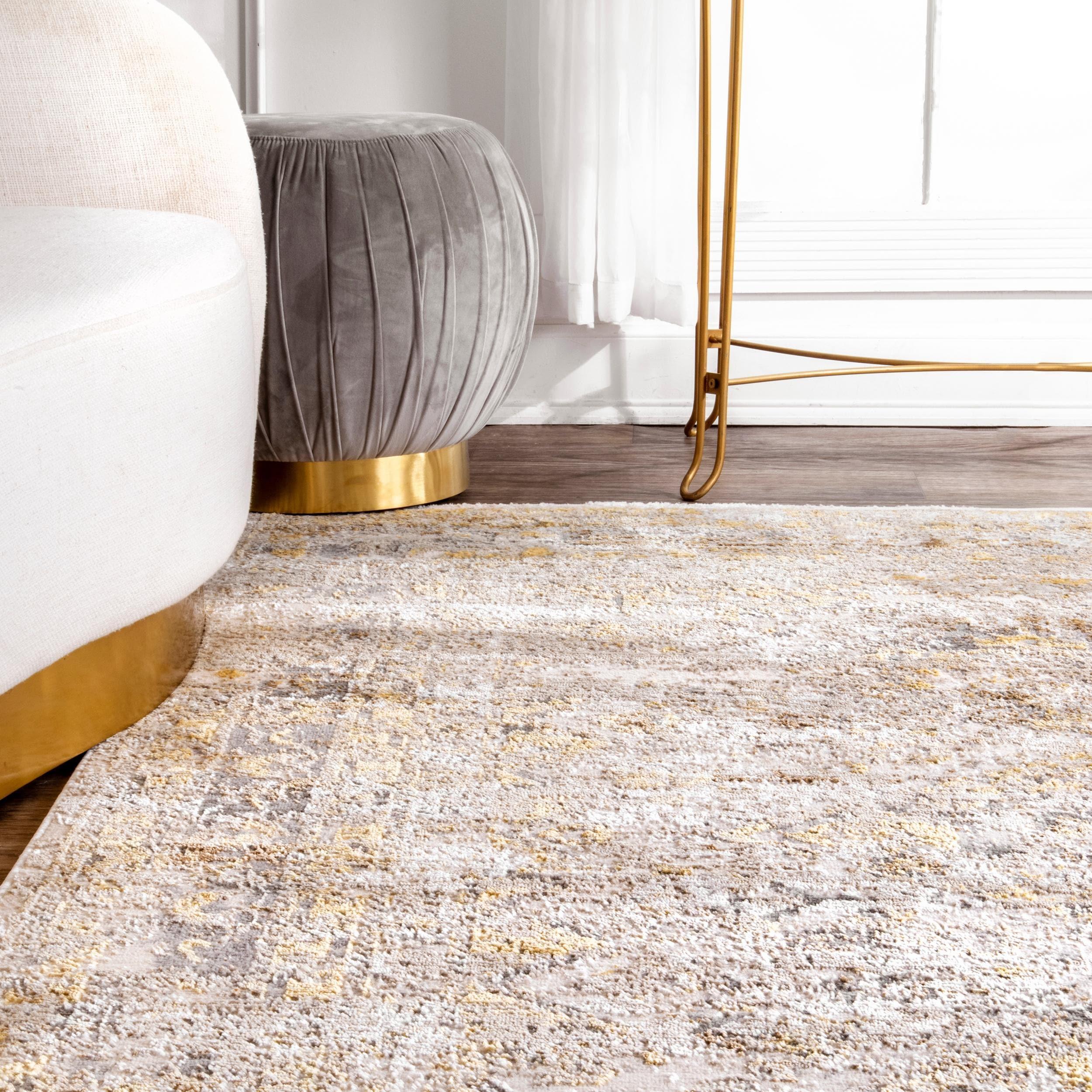 Nuloom Madisson Medallion 2x10 Runner Indoor Area Rug for Living Room Bedroom Dining Room Entryway Hallway Kitchen, Gold/Ivory