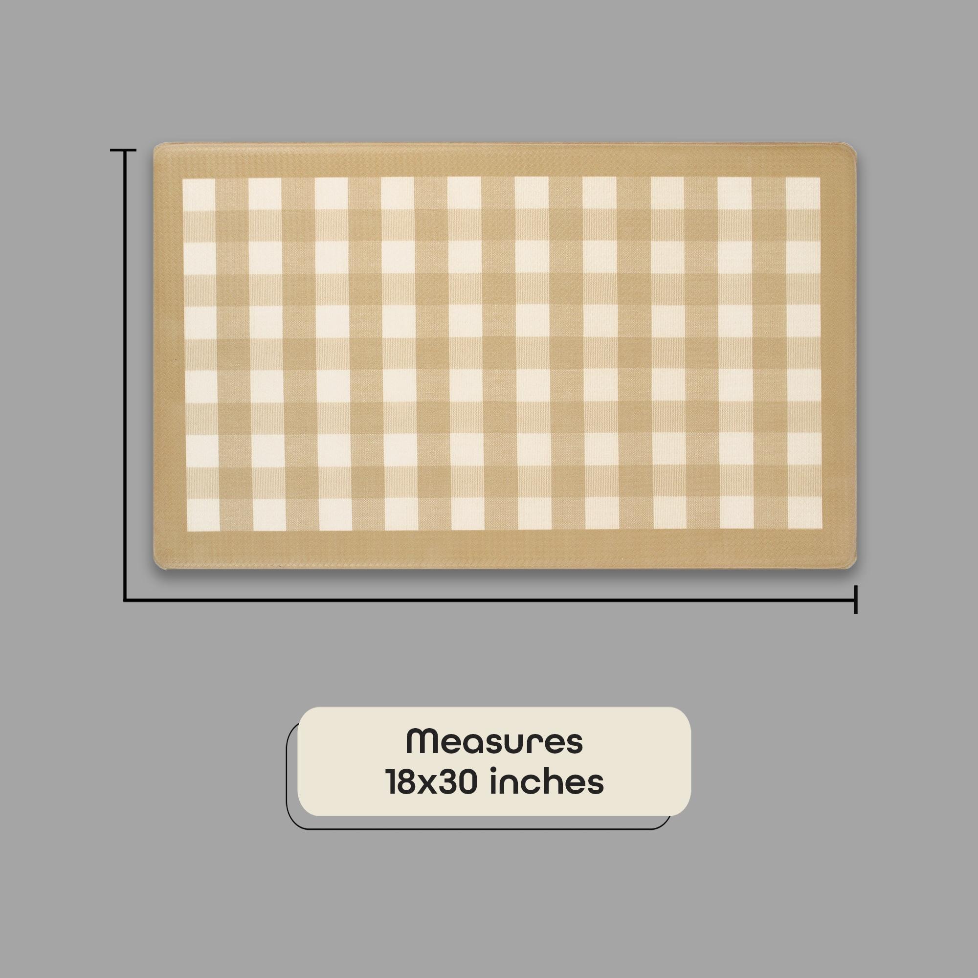 Achim Anti-Fatigue Mat, PVC/Foam, Beige, 18" x 30"