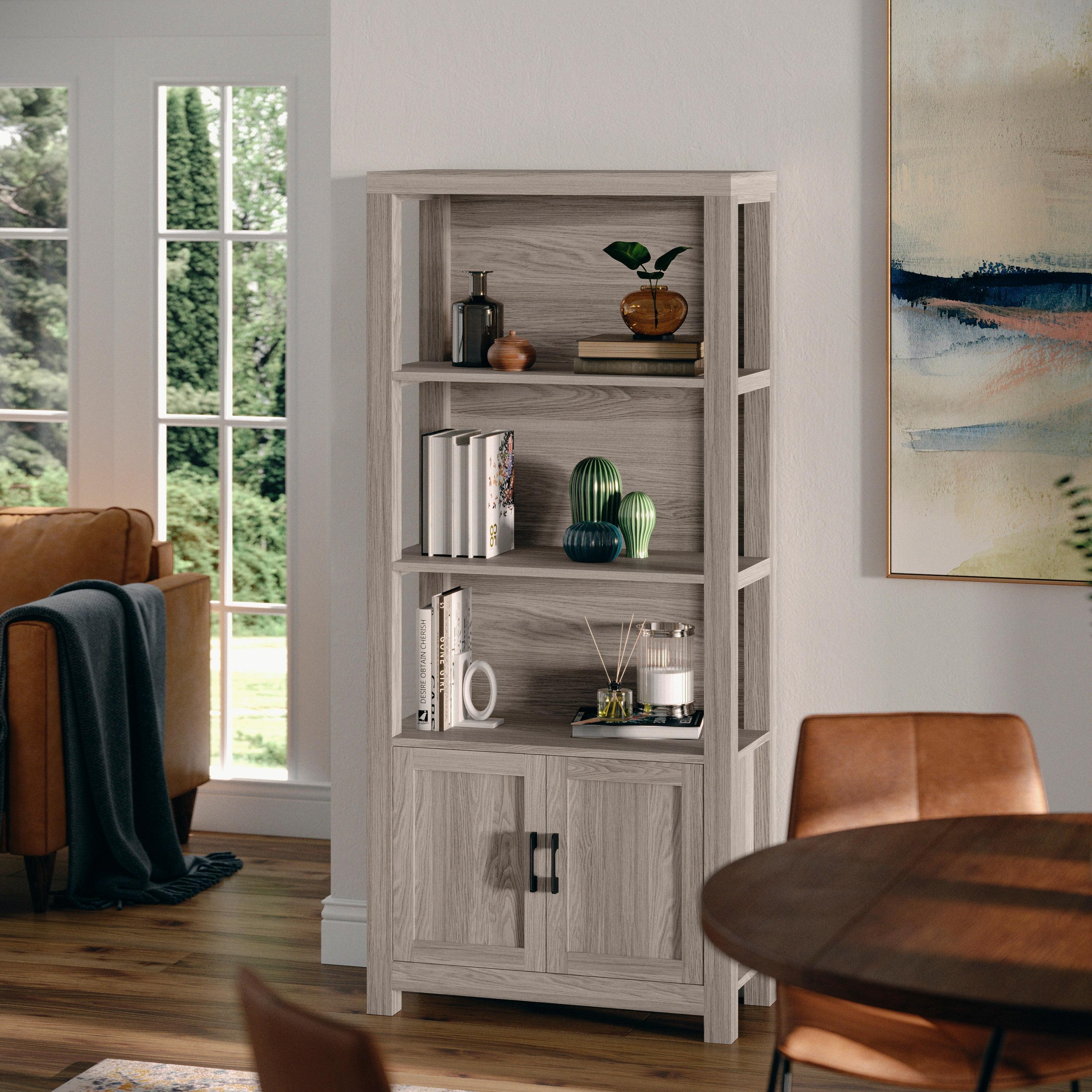 Martha Stewart Teague Martha Stewart 68" Shaker Bookcase with Storage Cabinet