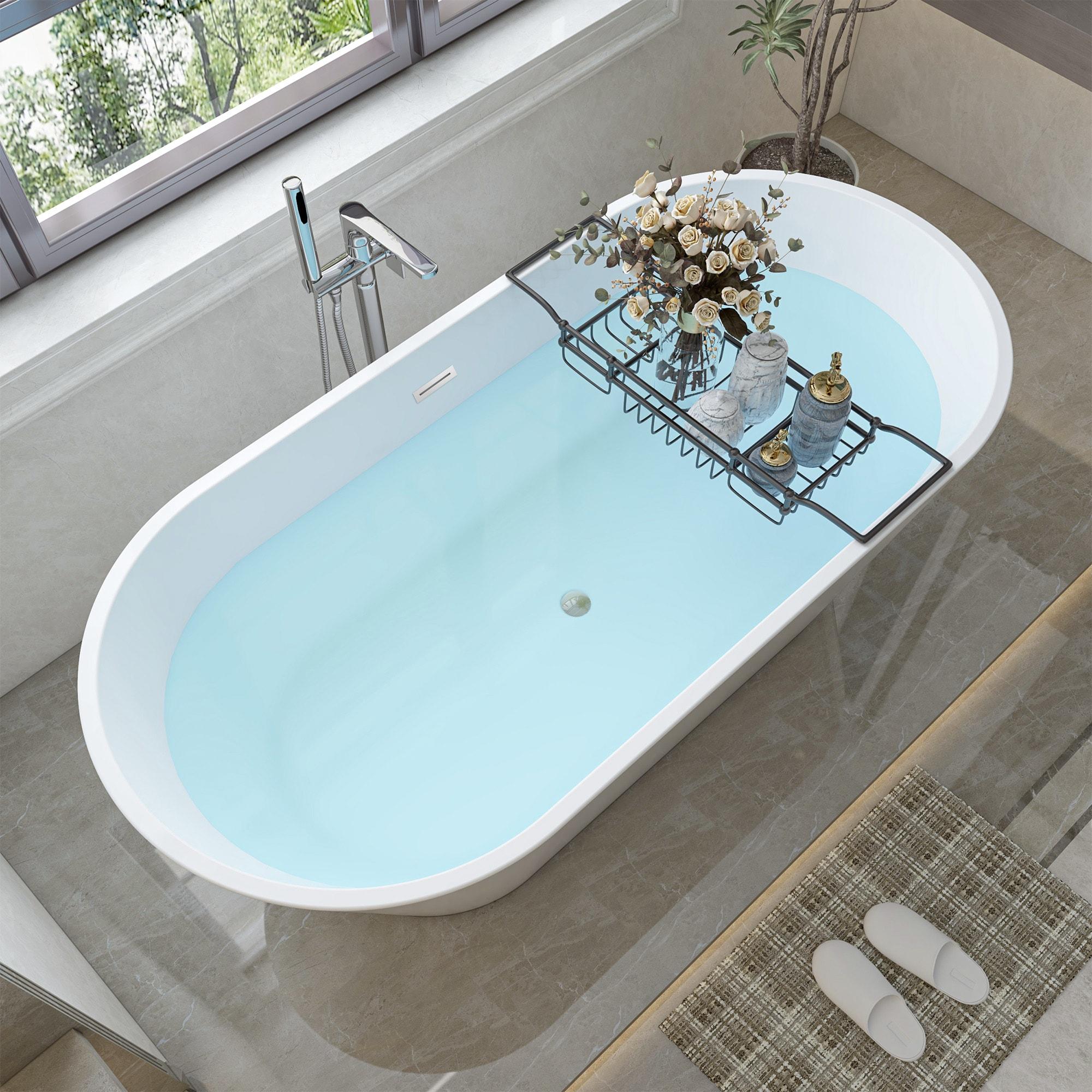 67'' x 32'' Freestanding Soaking Acrylic Bathtub