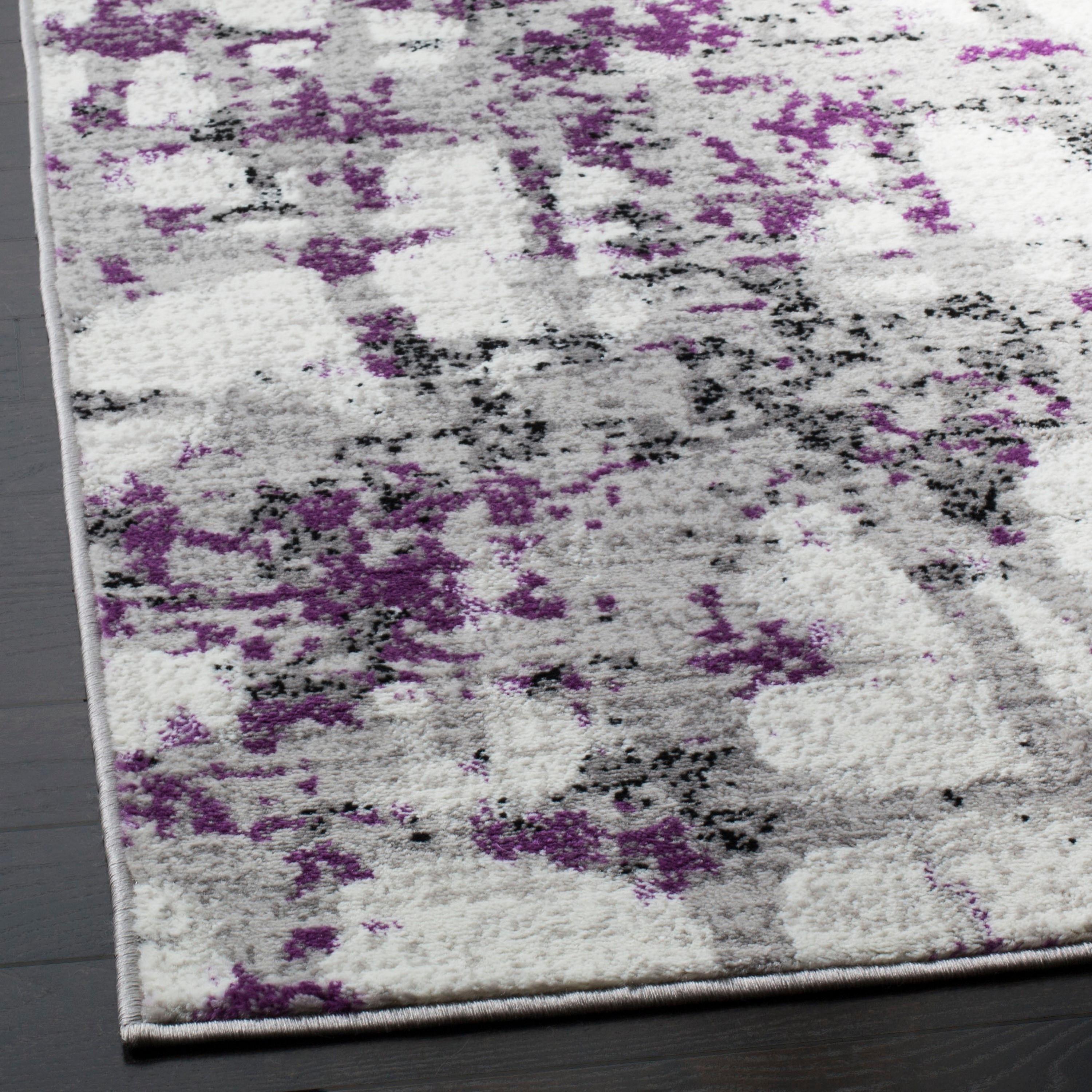 Skyler SKY193 Power Loomed Indoor Area Rug - Grey/Purple - 5'1"x7'6" - Safavieh.