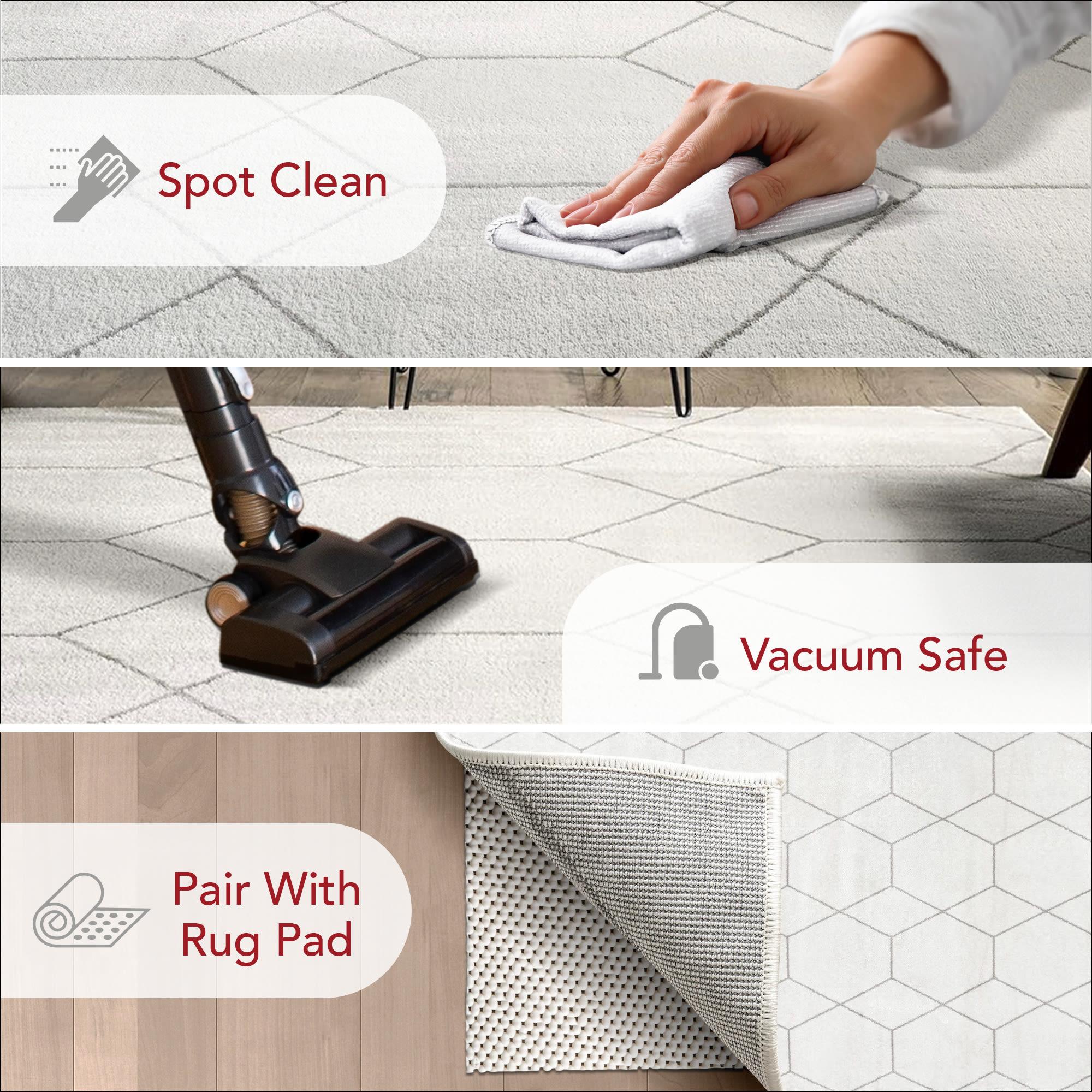 Nuloom Veronica Geometric 5x8 Indoor Area Rug for Living Room Bedroom Dining Room Kitchen, Beige/Ivory