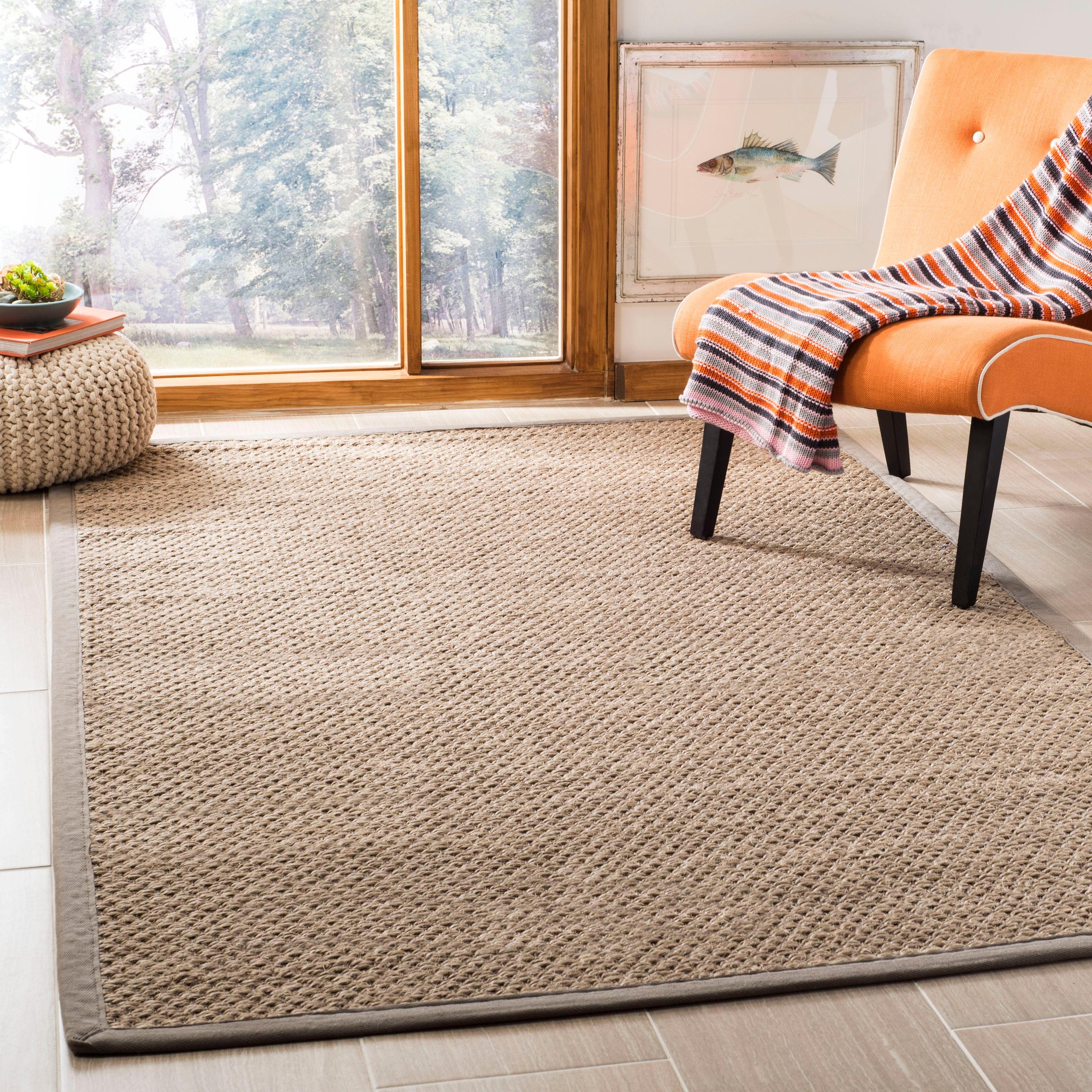 Natural Fiber NF153 Power Loomed Indoor Area Rug - Natural/Grey - 8'x10' - Safavieh.