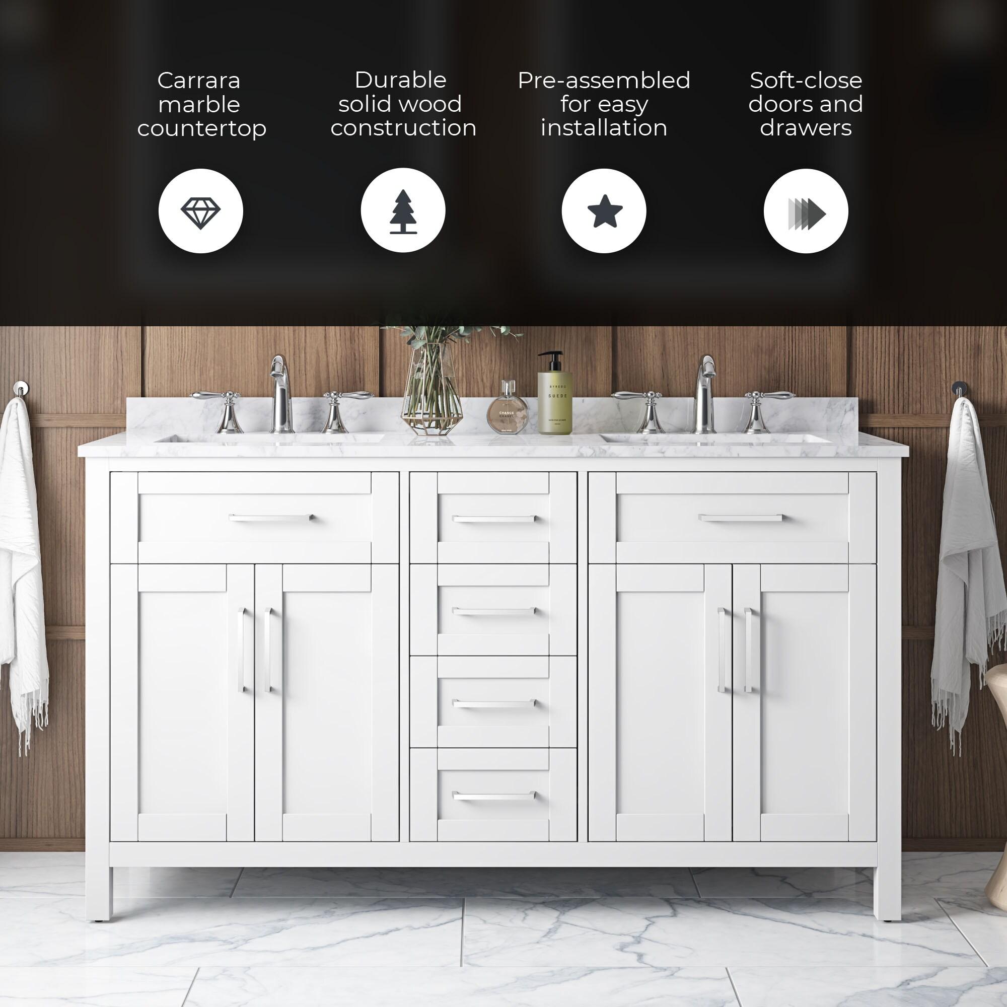 OVE Decors Tahoe 60" Double Bathroom Vanity
