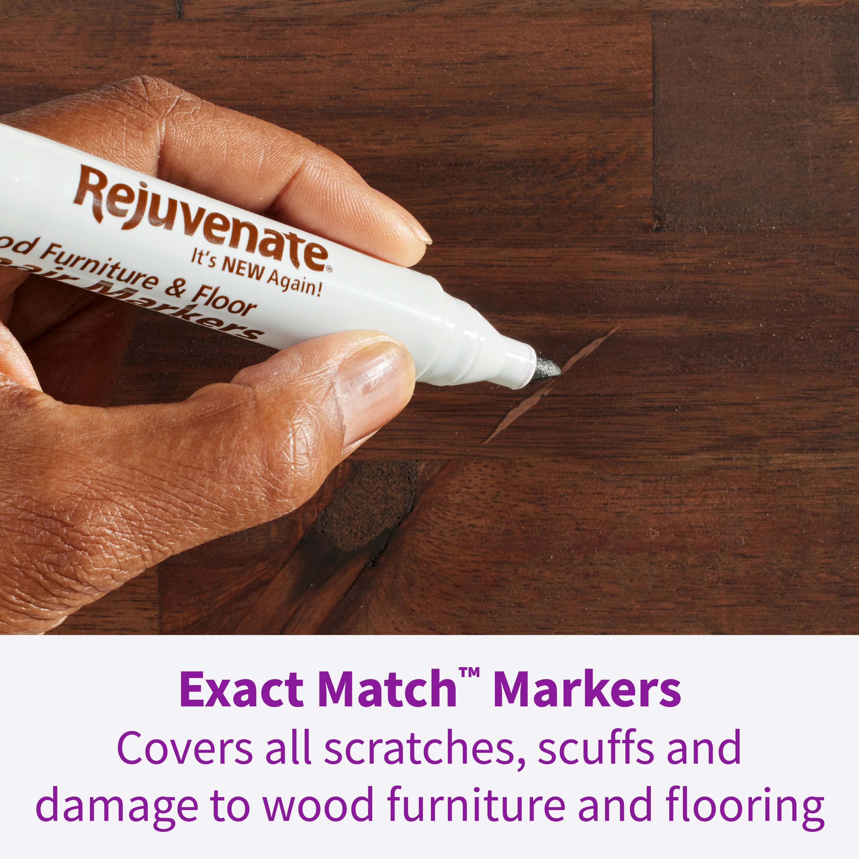 Rejuvenate RJ6WM Wood Furniture & Floor Repair Markers, 6 Assorted Tones - Quantity 1