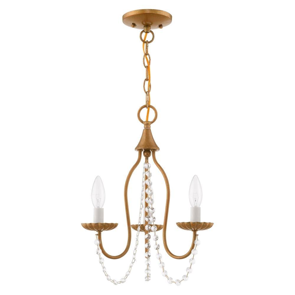 Livex Lighting Alessia 3 - Light Chandelier in  Antique Gold Leaf