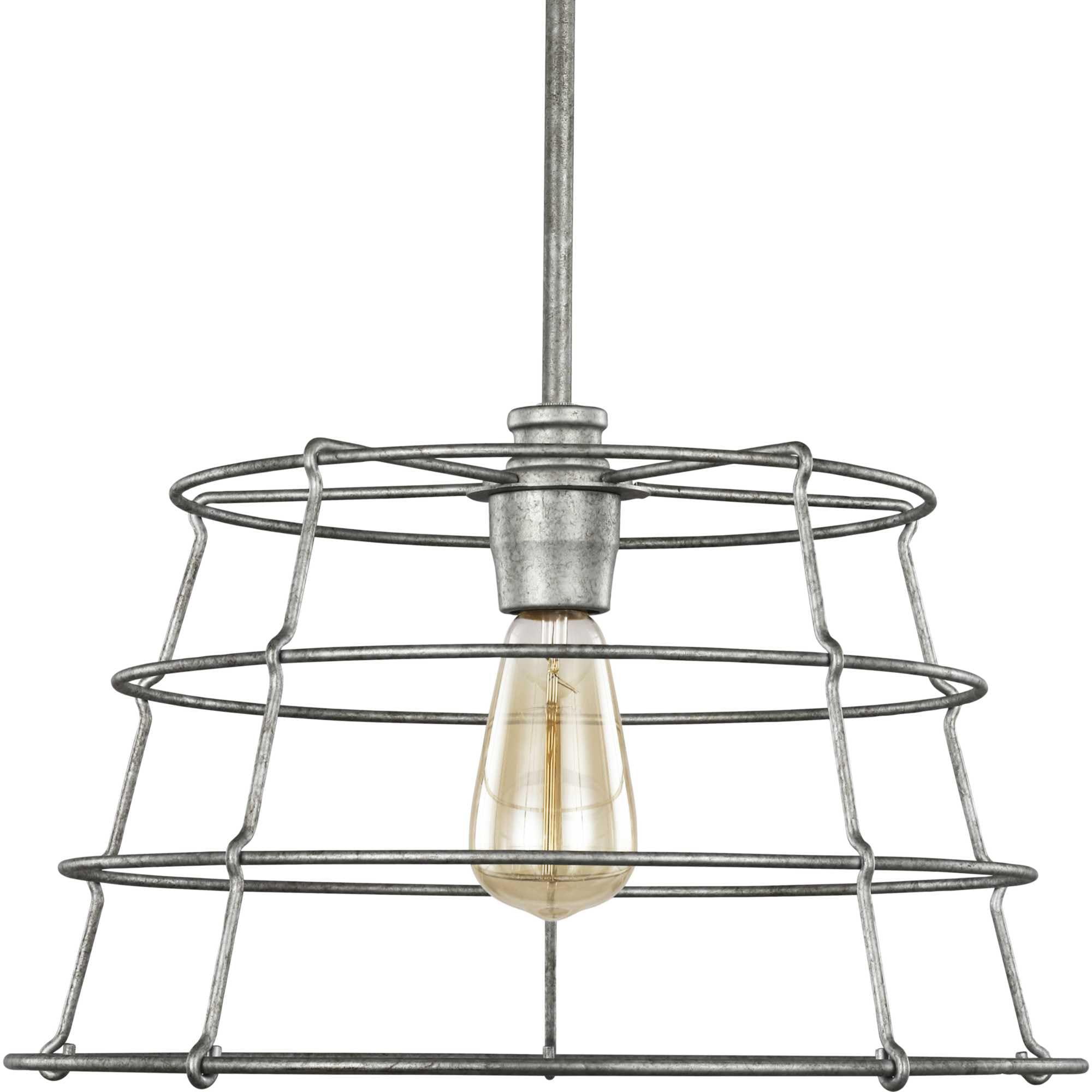 Chambers Collection One-Light Galvanized Finish Farmhouse Pendant Light