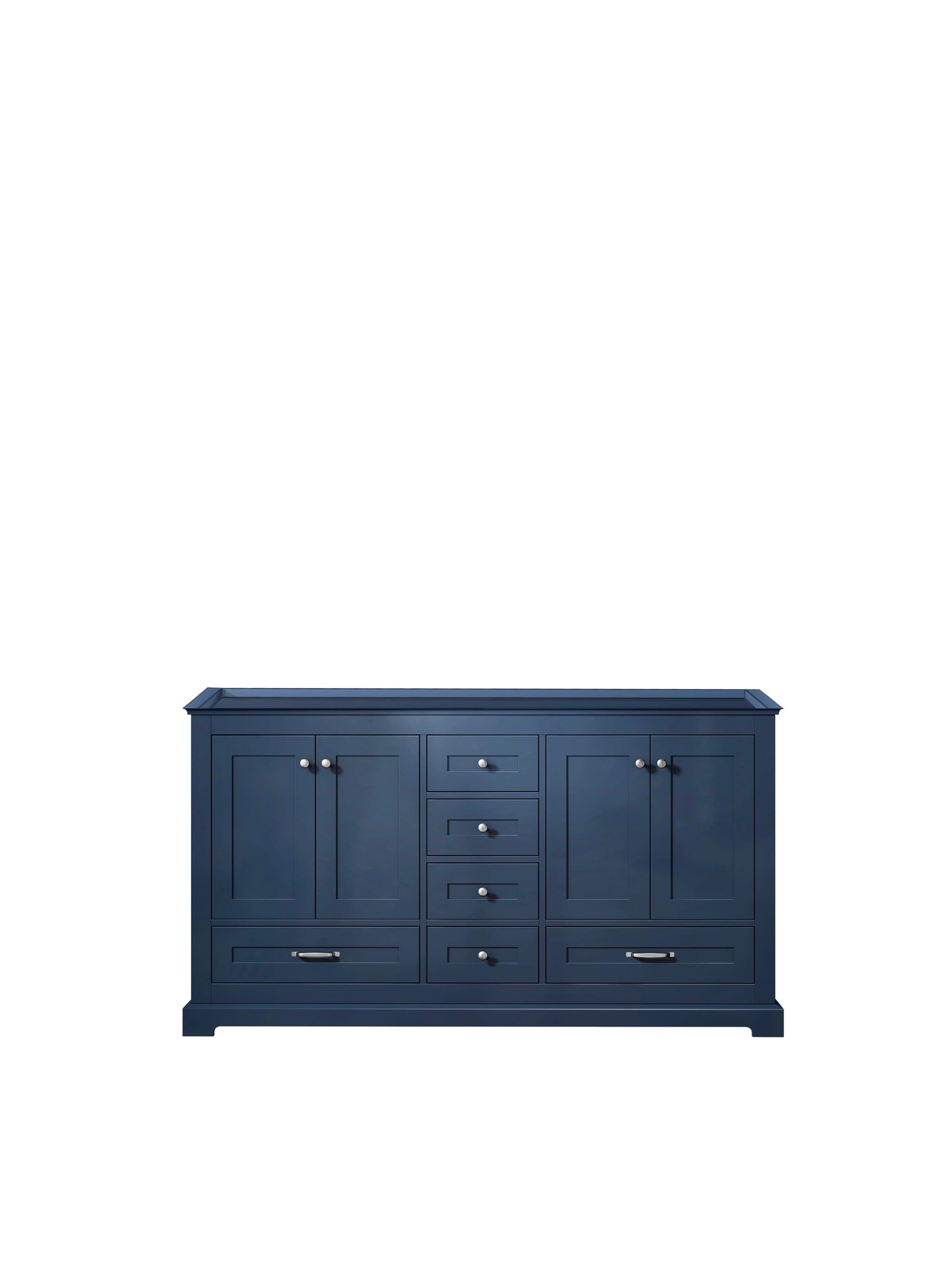 Lexora Home Dukes 60" Vanity Cabinet in Navy Blue