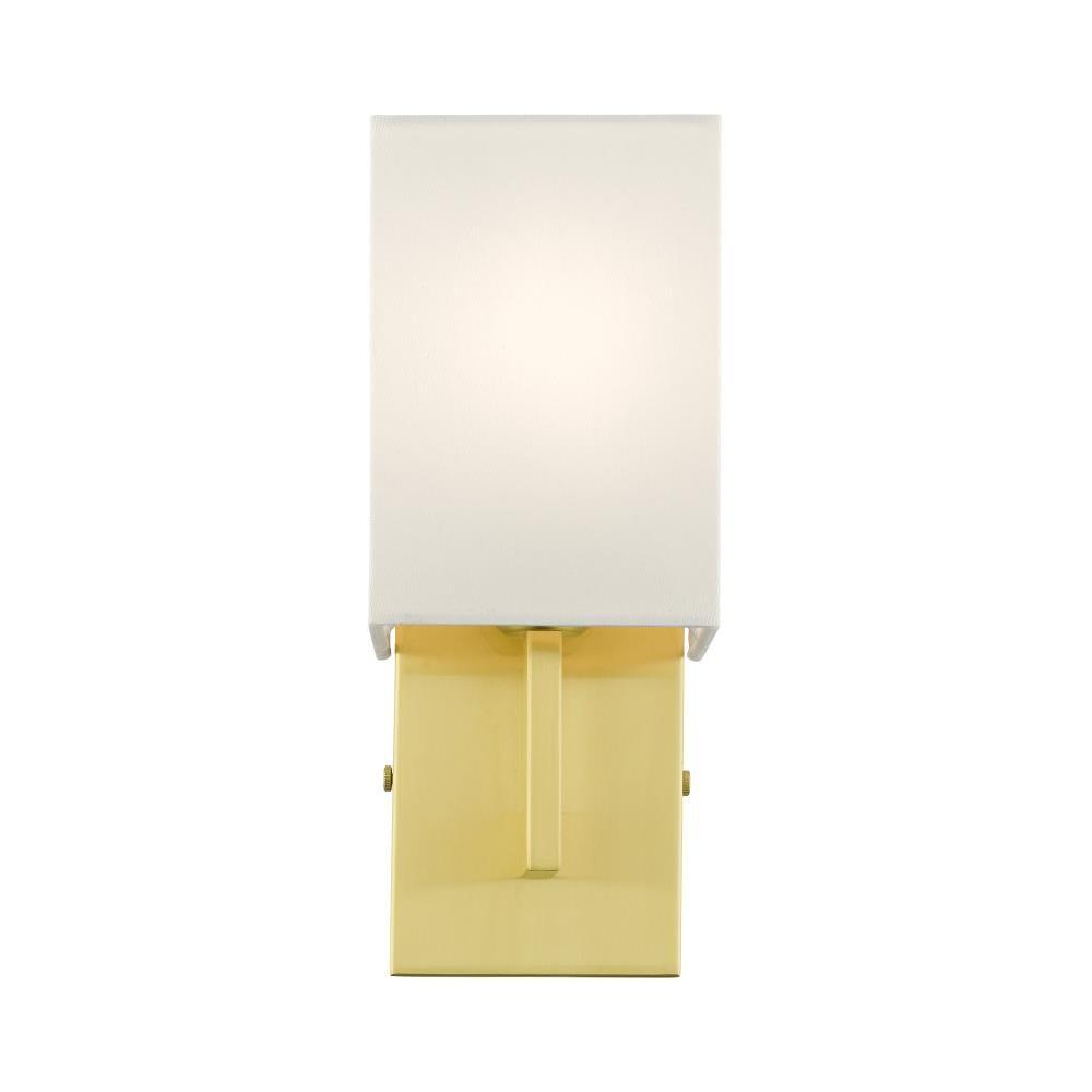 Livex Lighting Meridian 1 - Light Wall Light in  Satin Brass