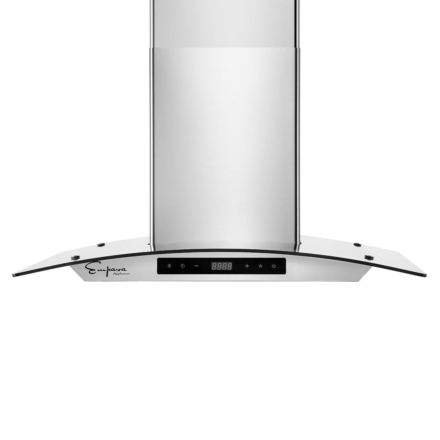 Empava 30" Metal 400 CFM Ducted (Vented) Island Range Hood with Baffle Filter