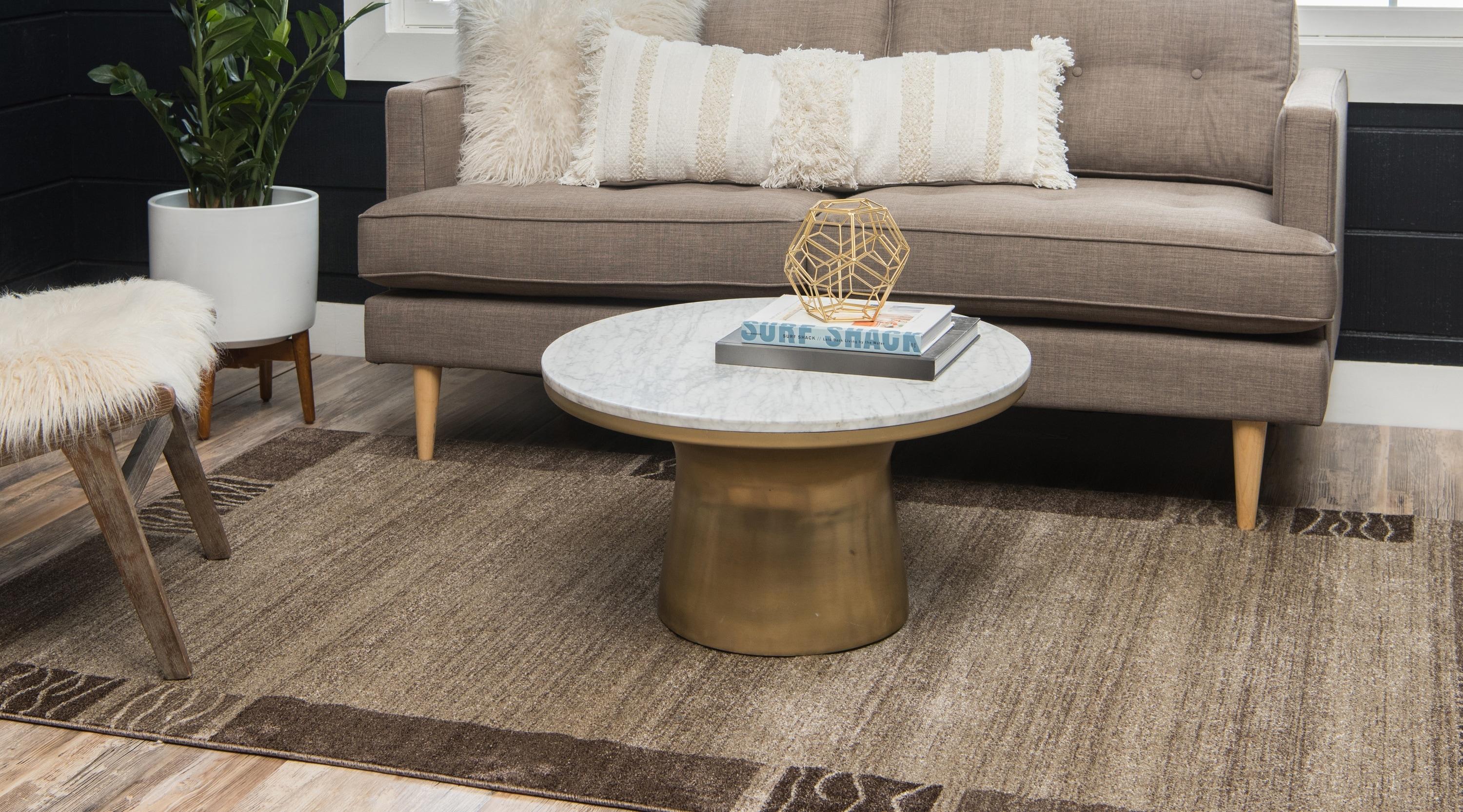 Unique Loom Del Mar Collection Area Rug - Sarah (2' 2" x 3' 1" Rectangle Dark Beige/Brown)