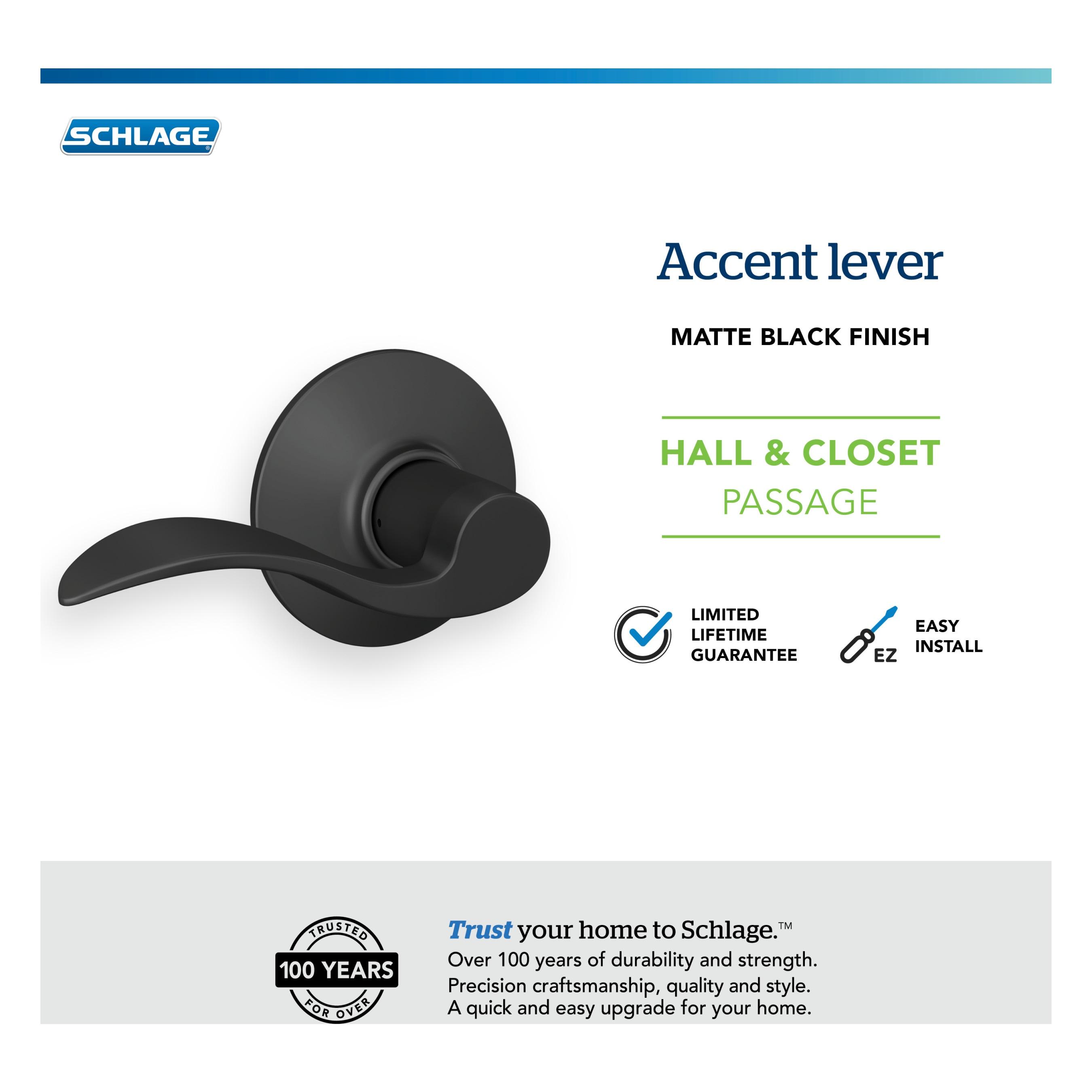 Accent Lever Hall and Closet Lock