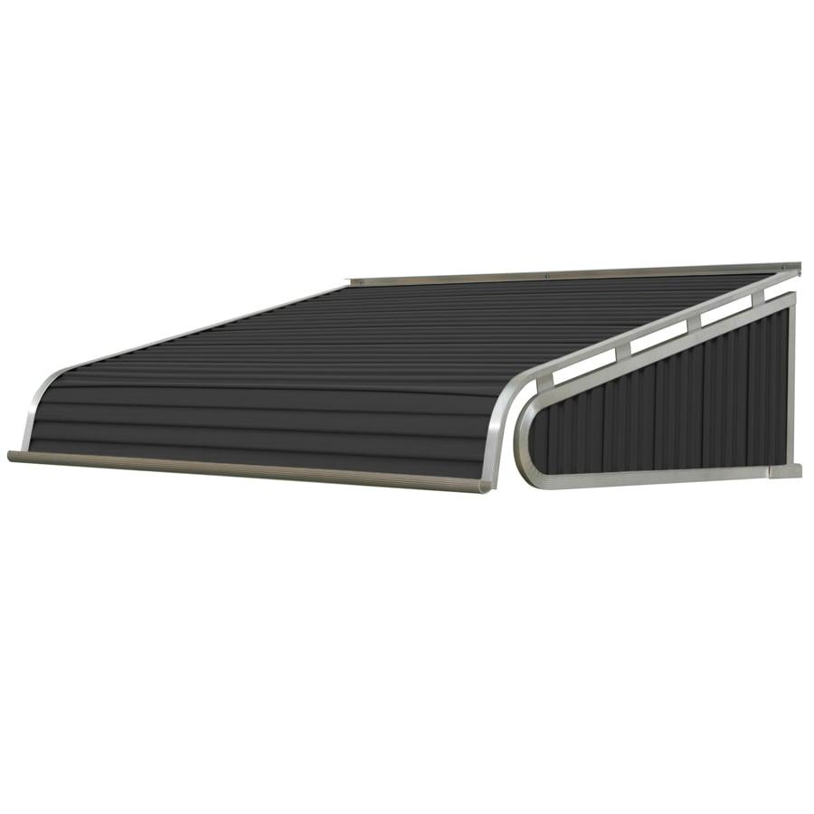 4 ft. 1500 Series Door Canopy Aluminum Fixed Awning (12 in. H x 42 in. D) in Black
