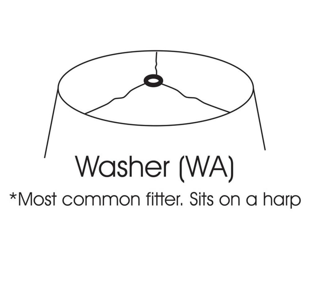Cloth & Wire Slant Deep Empire Softback Lampshade with Washer Fitter