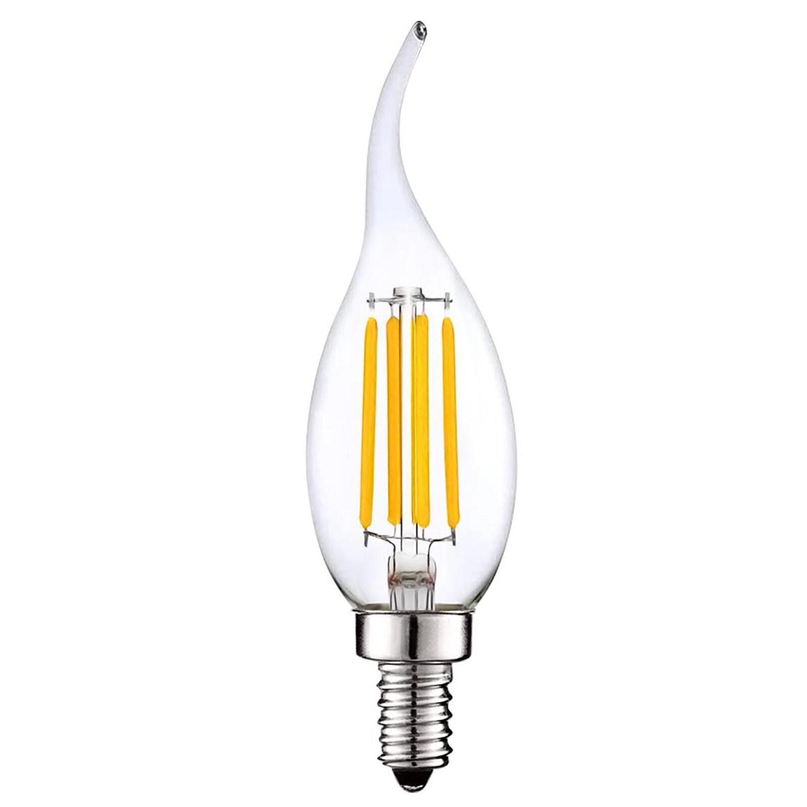 7 Watt (100 Watt Equivalent), CA11 LED, Dimmable, Natural White (3500K), E12/Candelabra Base