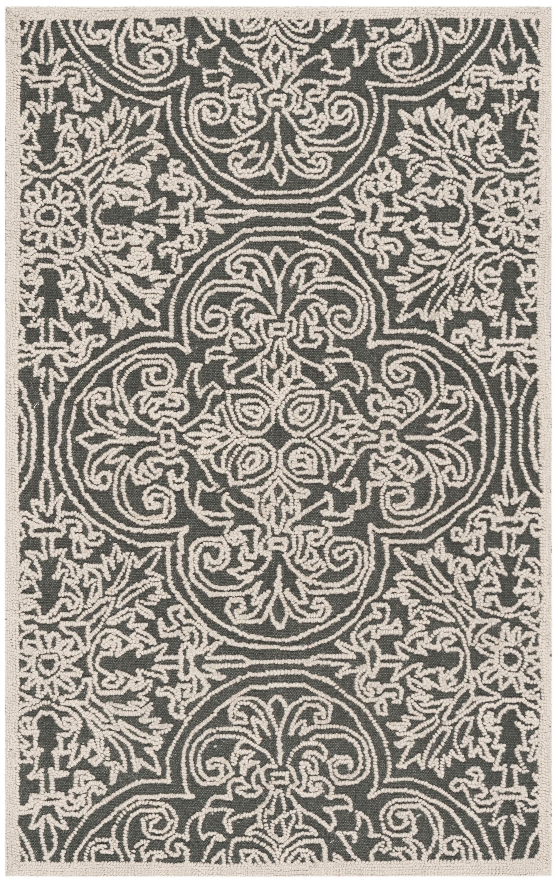 Trace TRC101 Hand Tufted Area Rug - Dark Grey/Light Grey - 3'x5' - Safavieh.