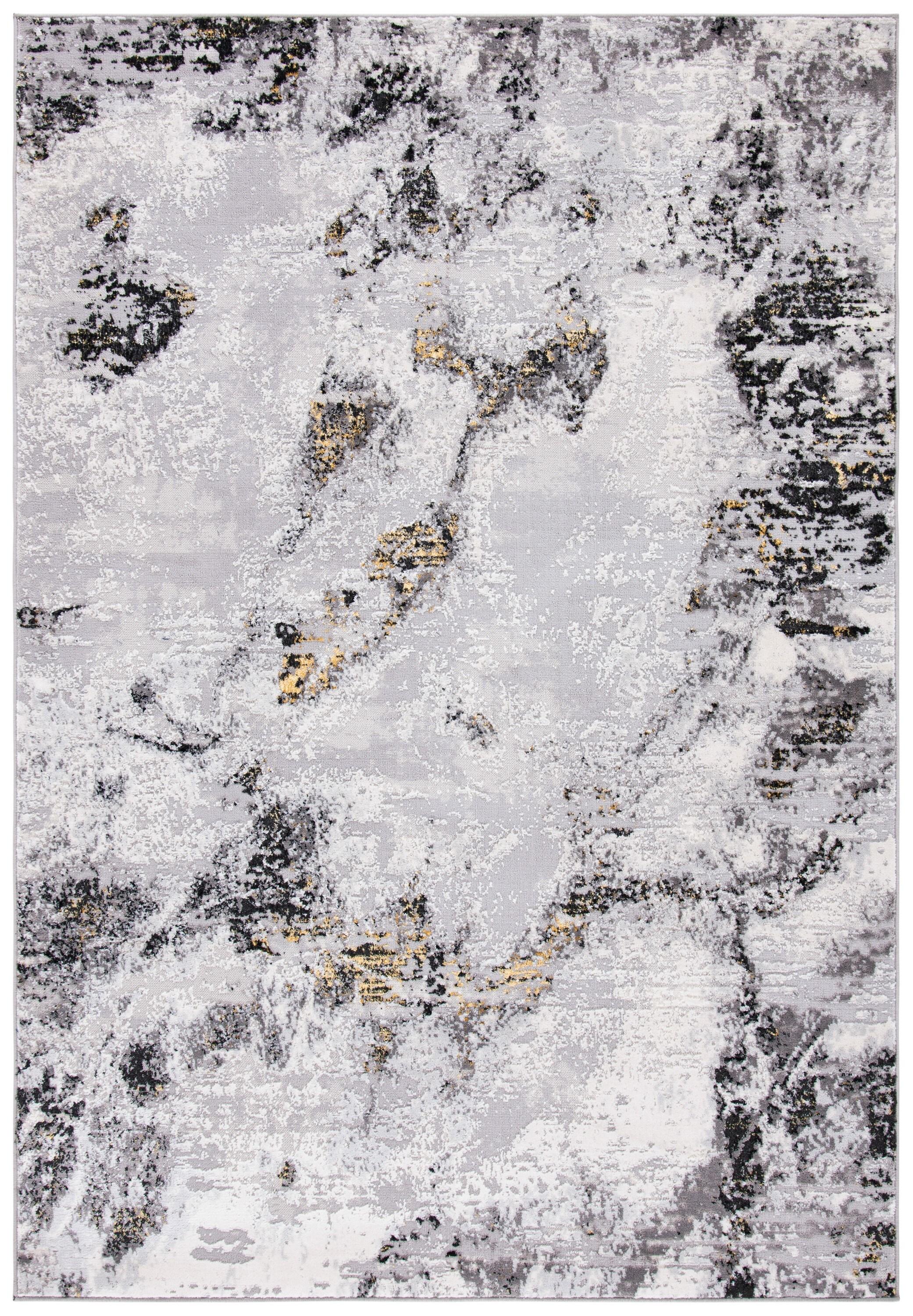 Amelia ALA232 Power Loomed Area Rug - Grey/Gold - 4'5"x6'5" - Safavieh.