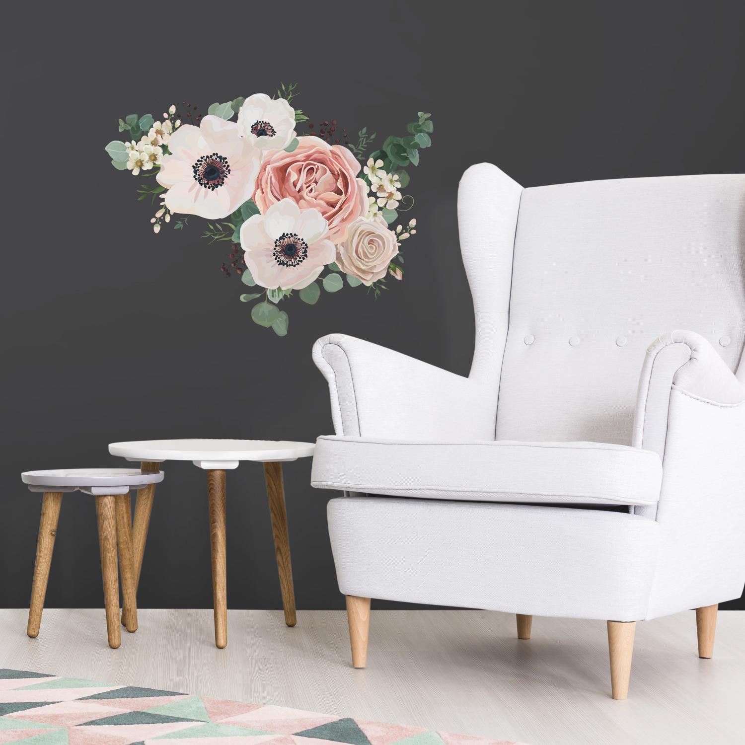 Fresh Floral Peel and Stick Giant Wall Decal - RoomMates: Vinyl, Self-Adhesive, Modern Decor, 7 Pieces