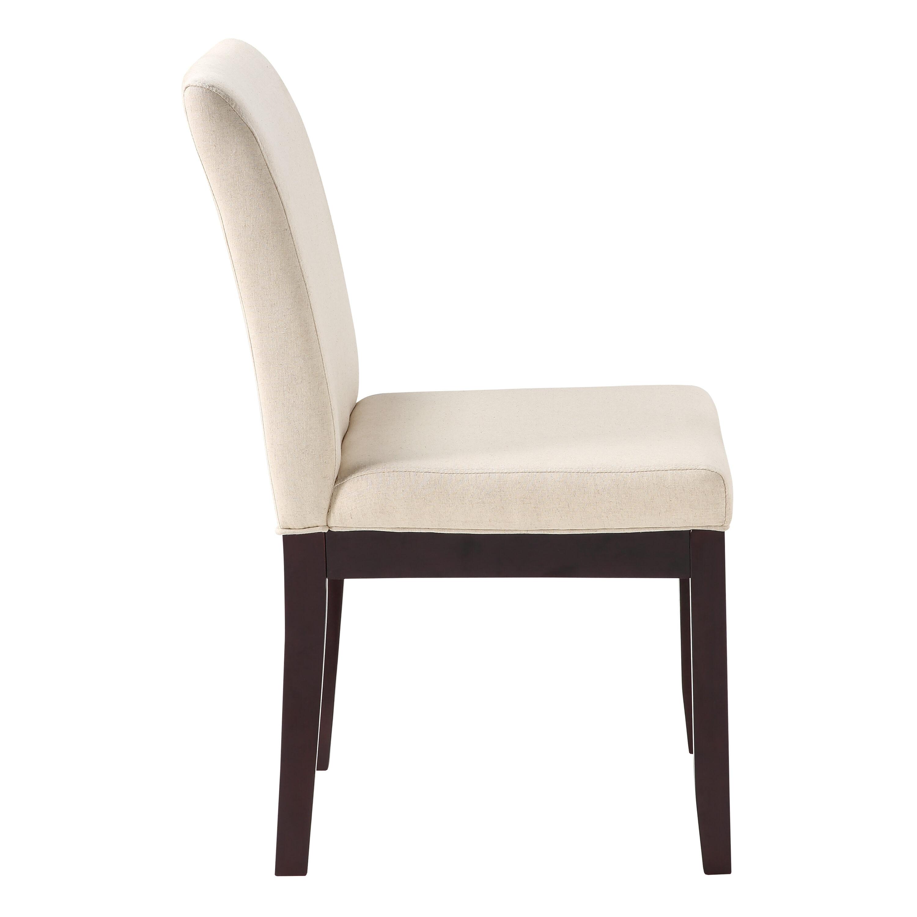 Dakota Parsons Chair Linen - OSP Home Furnishings: Classic Upholstered, Espresso Wood Legs, Easy Clean