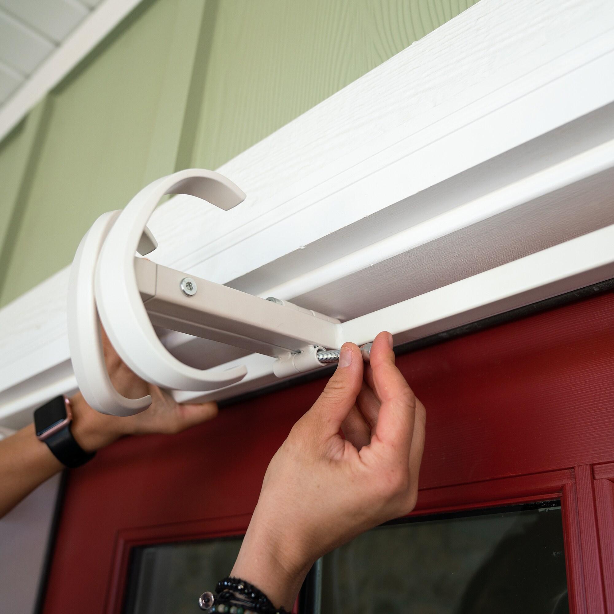 Garland Hanger - Single Door (35-52 Inch Doors) (White)