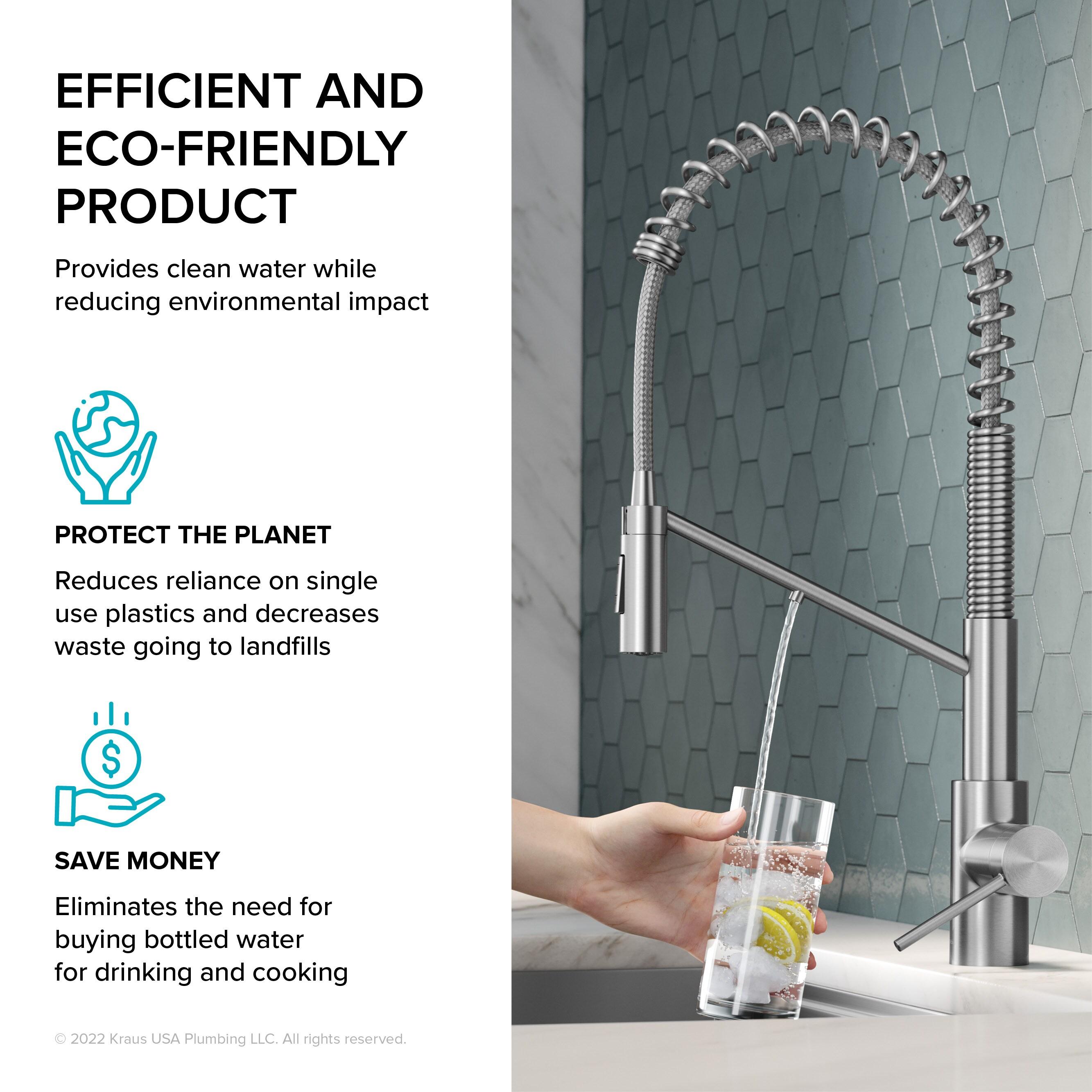 Oletto 2-in-1 Pull-Down Single Handle Kitchen Faucet