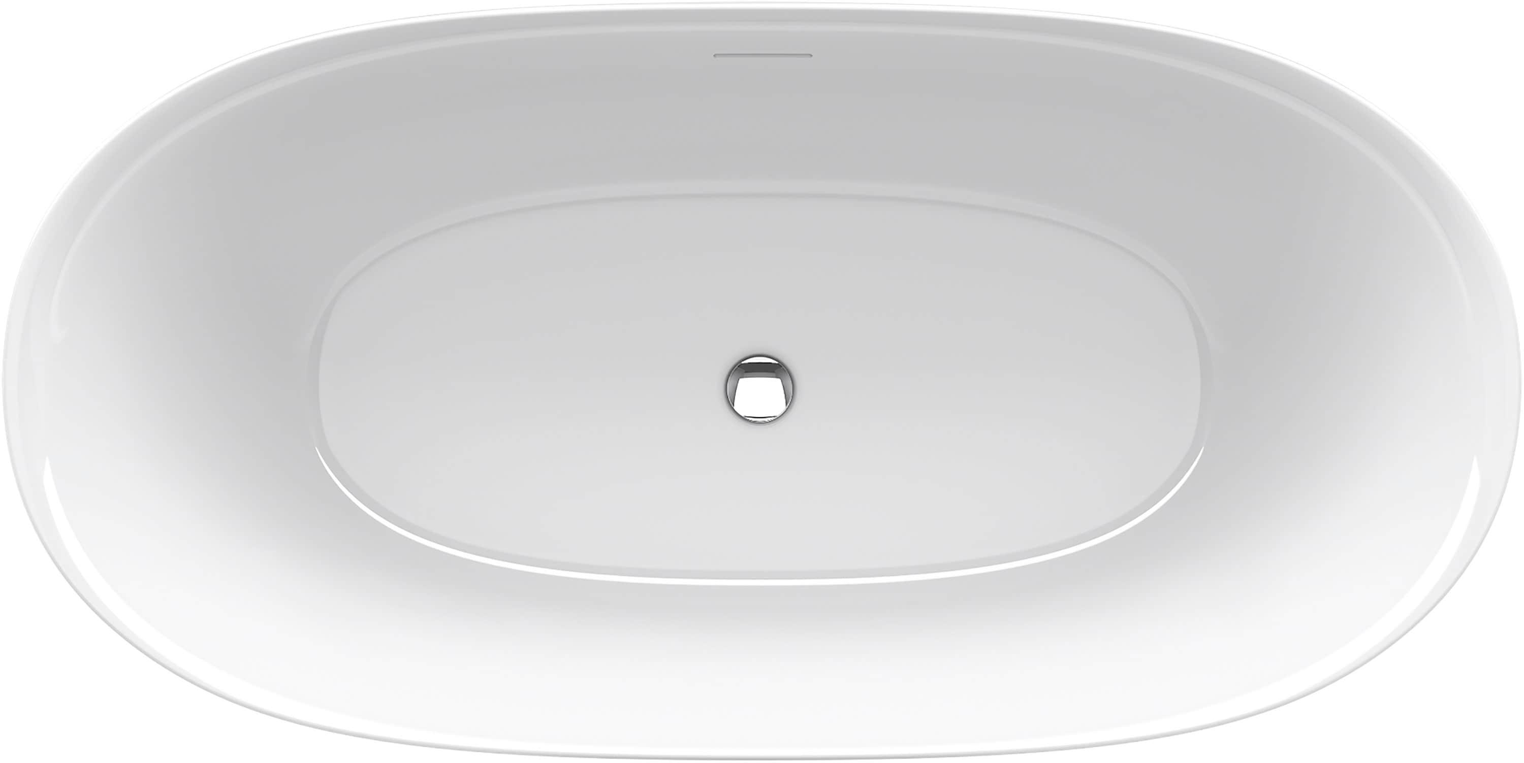 59.06'' x 29.5'' Freestanding Soaking Acrylic Bathtub