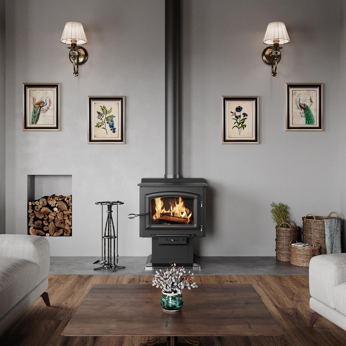 Ashley Hearth 3200 Square Feet Direct Vent Freestanding Stove with Blower