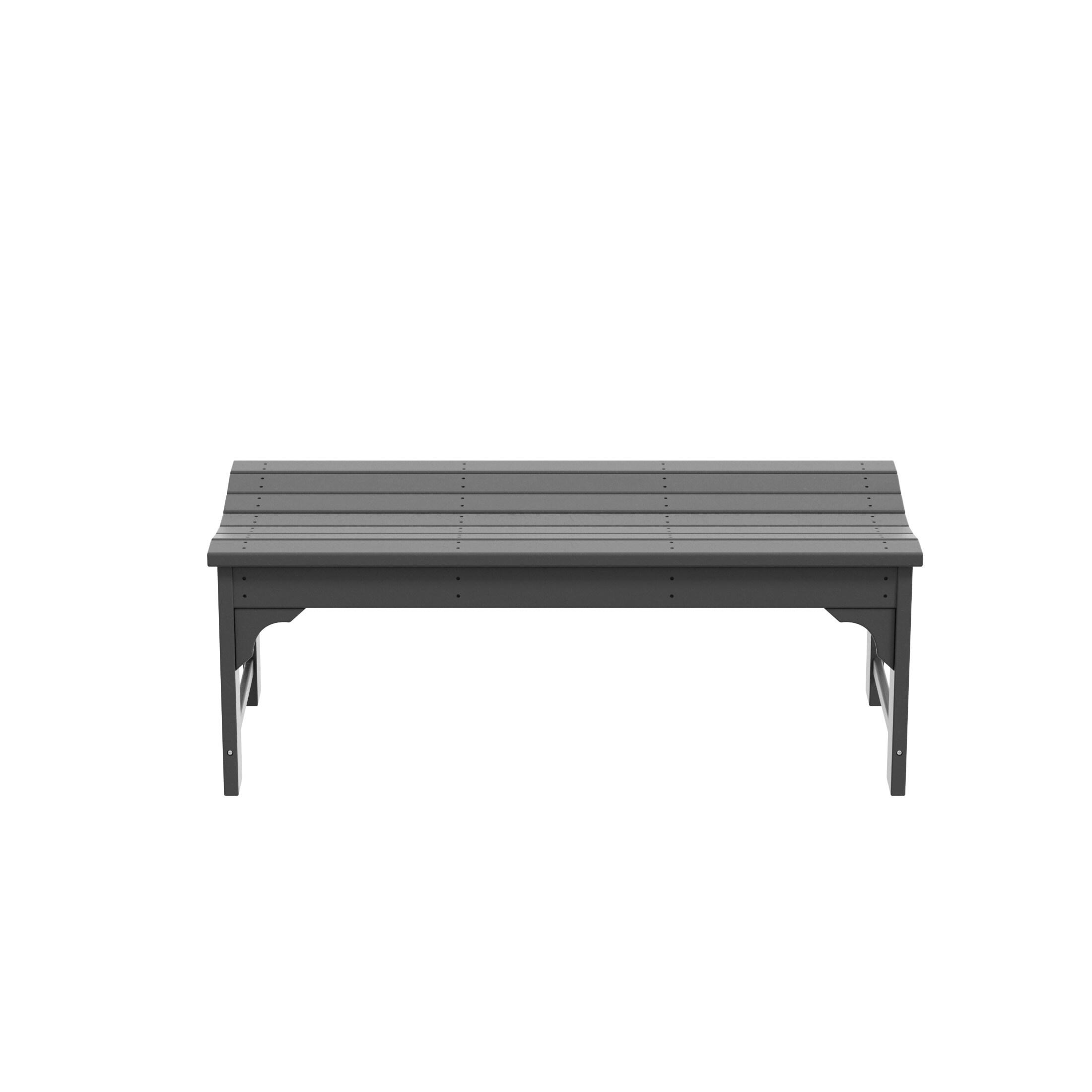 Polytrends  Laguna Hdpe All Weather Outdoor Patio 48" Bench Gray