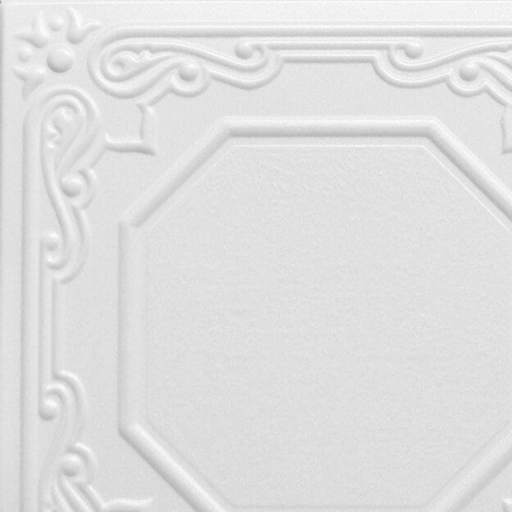 A La Maison Ceilings Topkapi Palace 1.6 ft. x 1.6 ft. Polystyrene Glue-up Ceiling Tile (Set of 8)