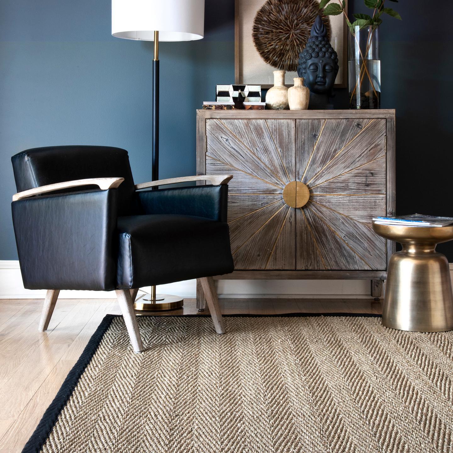 Nuloom Larnaca Seagrass Herringbone Indoor Area Rug, Oval 5' x 8'