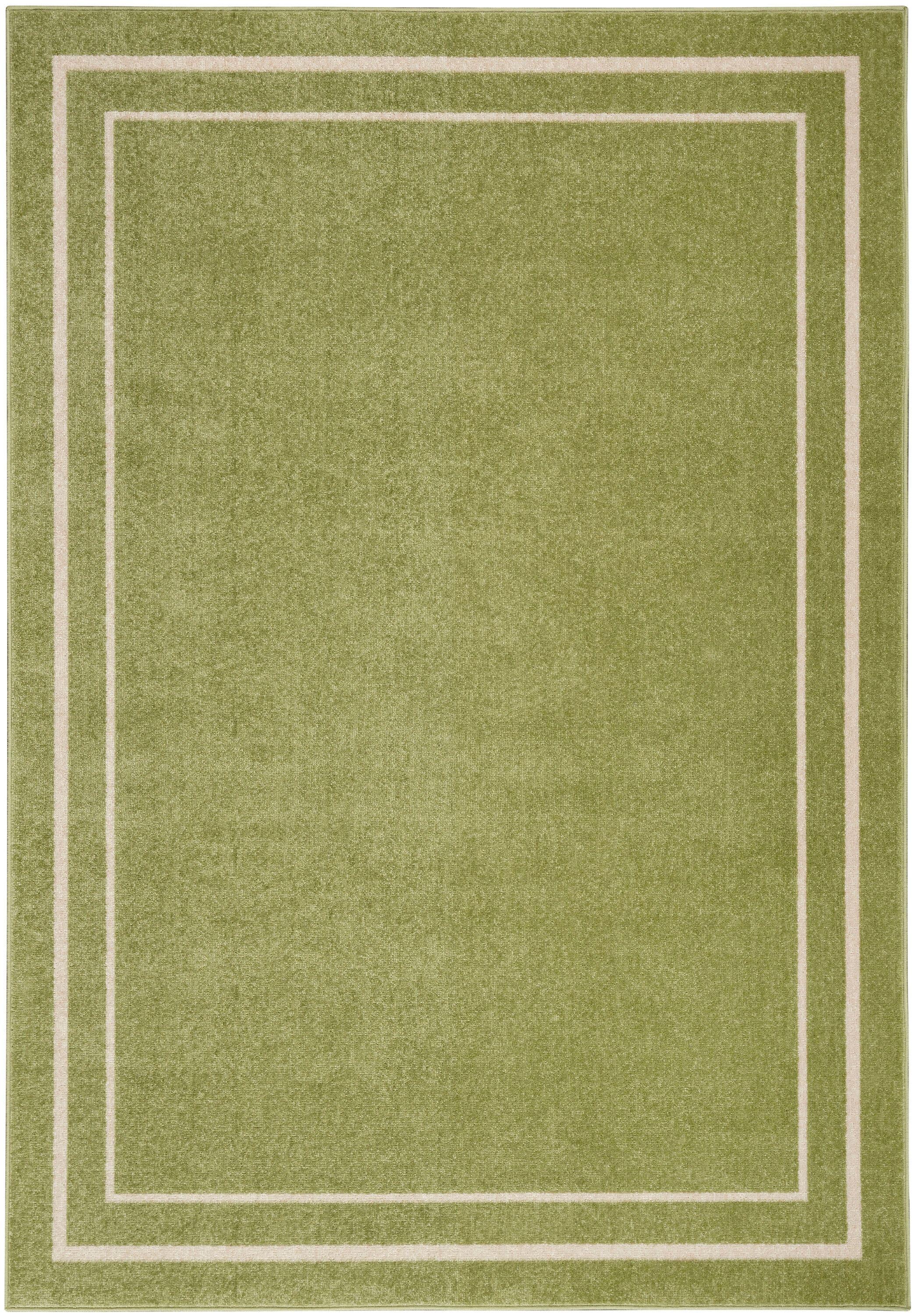 Nourison Essentials 8' x 10' Green Ivory Contemporary Indoor/Outdoor Rug