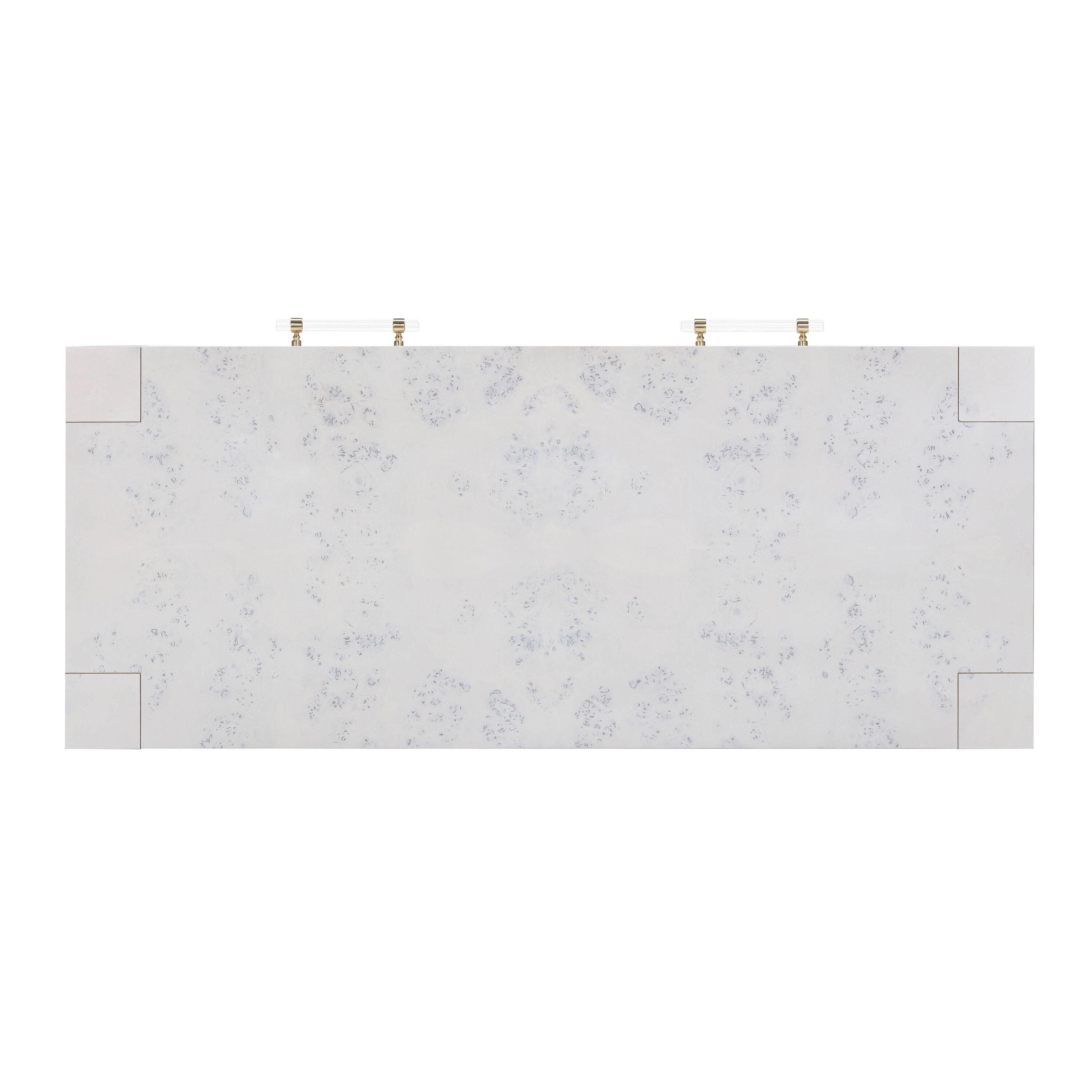 TOV Furniture Brandyss White Burl Work Desk