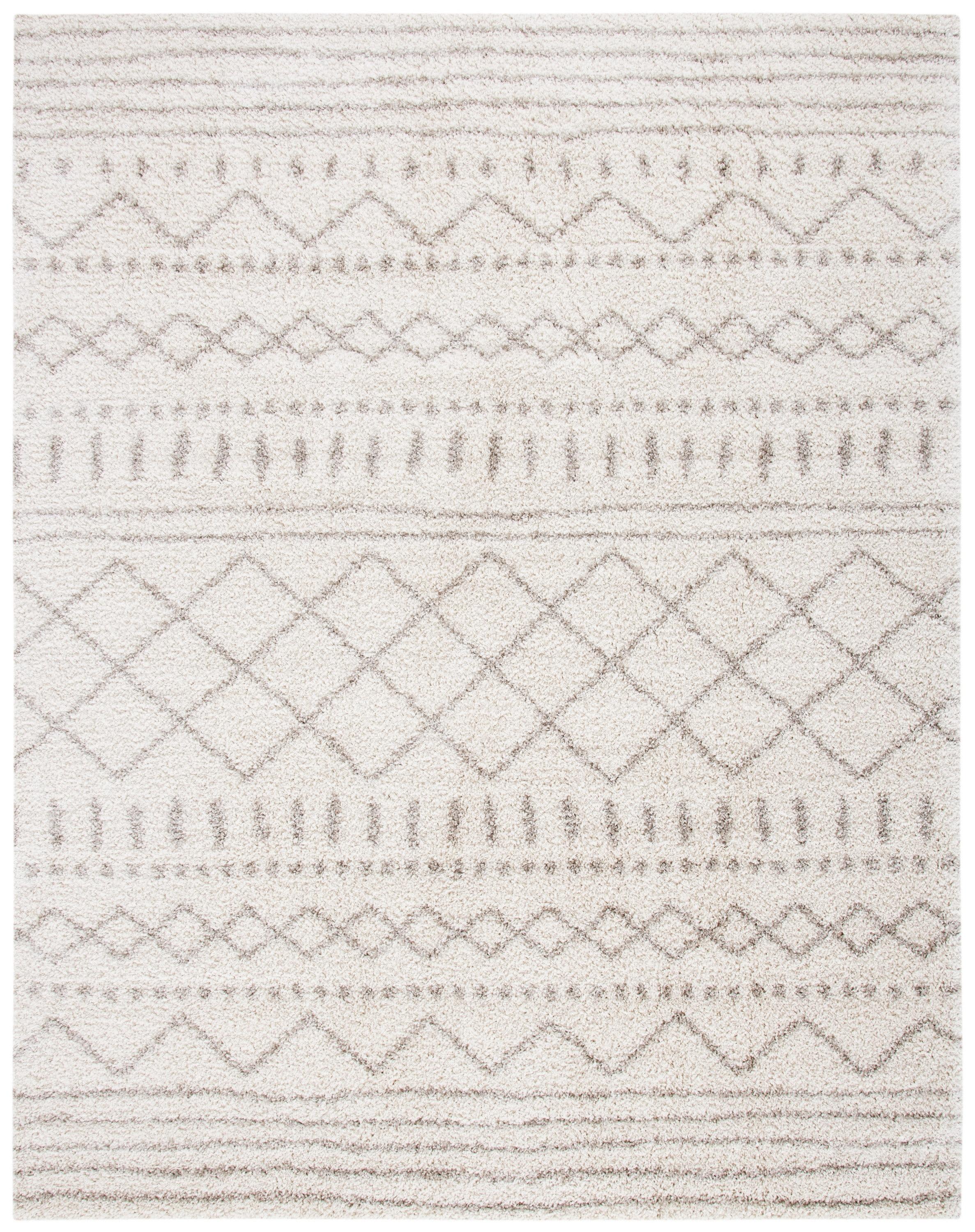 Arizona Shag ASG741 Power Loomed Indoor Area Rug - Ivory/Beige - 8'x10' - Safavieh