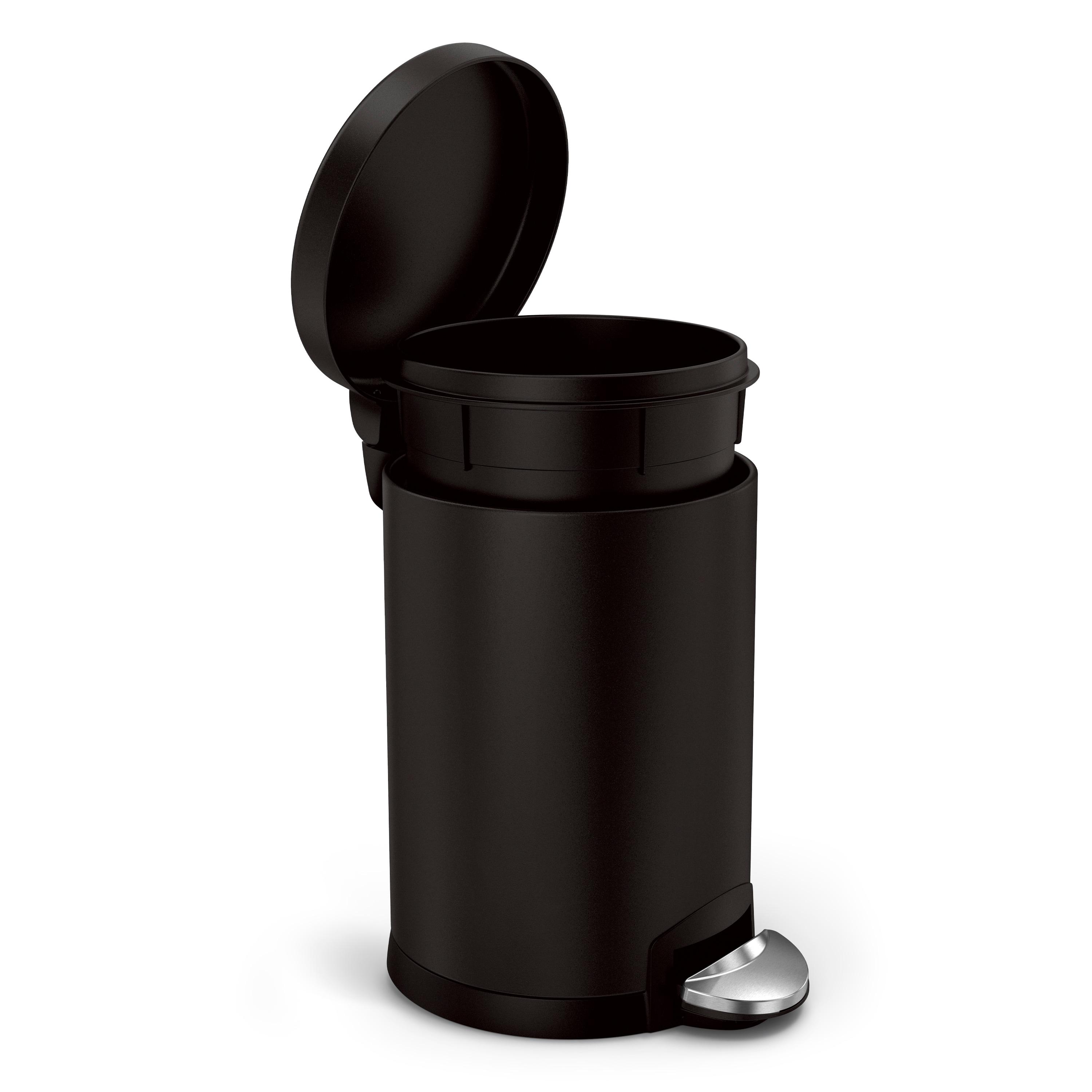 simplehuman 4.5 Liter / 1.2 Gallon Round Bathroom Step Trash Can