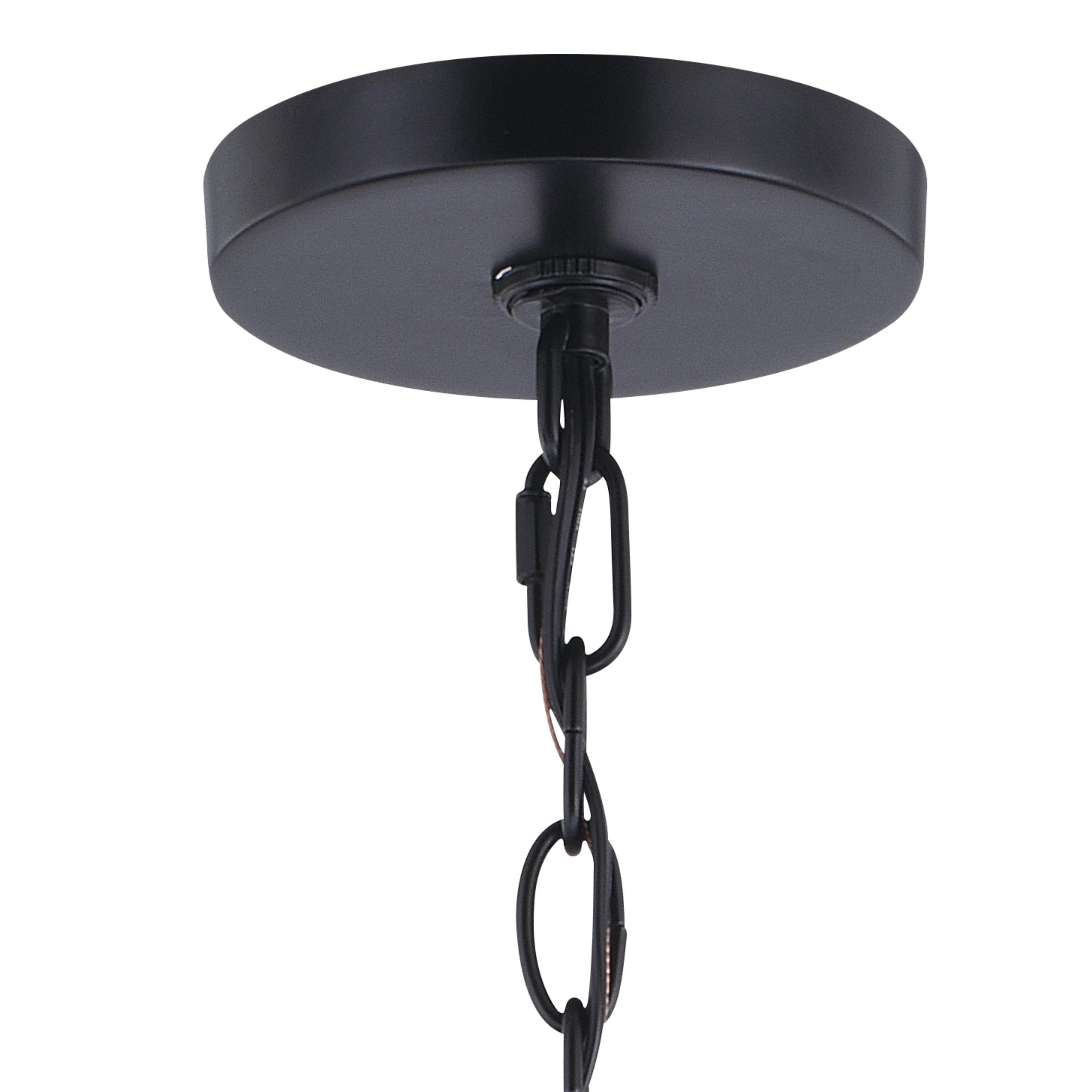 VAXCEL Hayes Black Farmhouse Mini Pendant Cage Lantern Ceiling Light, 16 inch