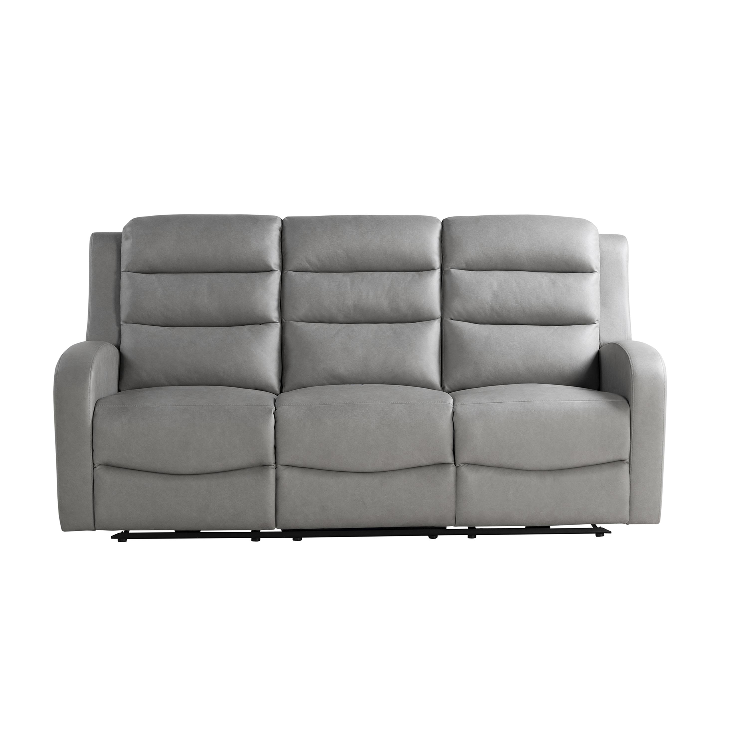Relax-A-Lounger Alpine Power Recliner Sofa Gray Vegan Leather