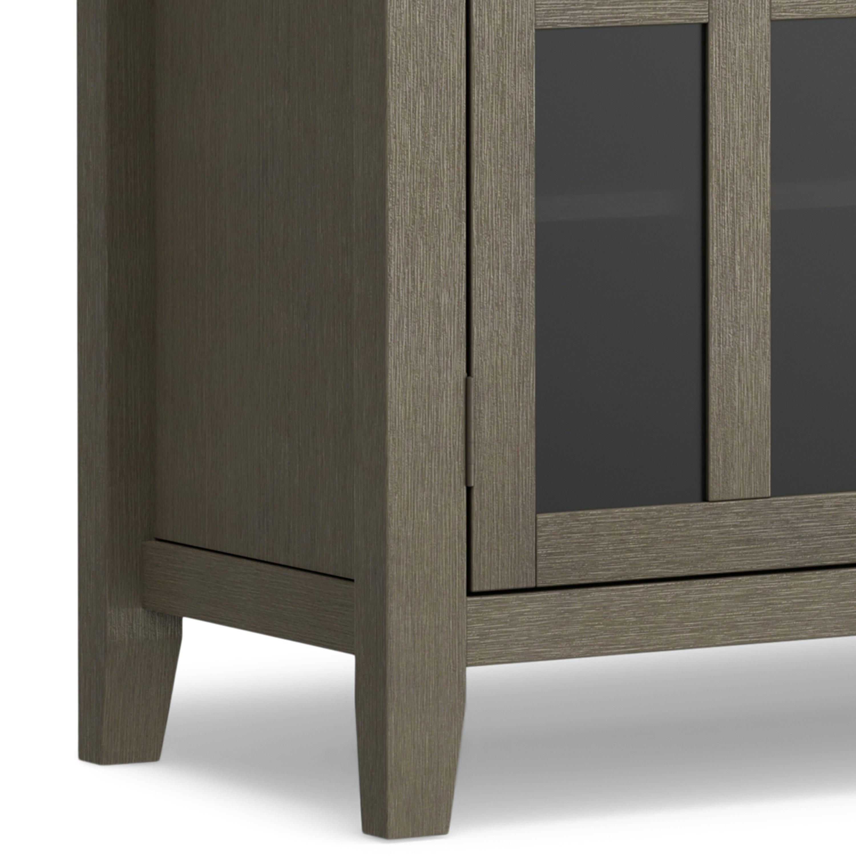 Simpli Home Artisan 53"W Solid Wood Contemporary Tall TV Stand for TVs up to 60" with Adjustable Shelves