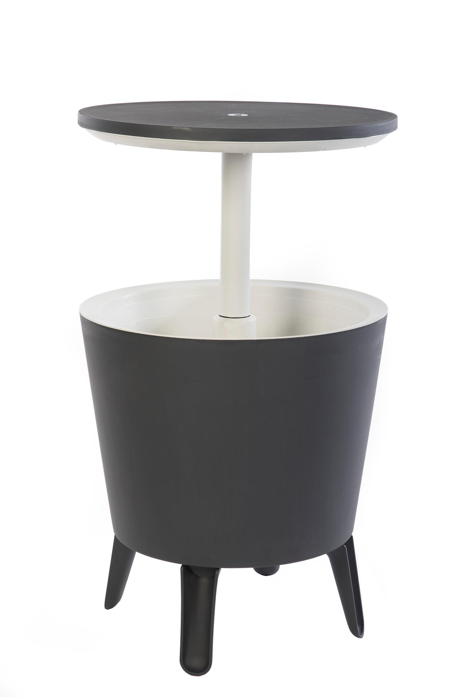 Keter Keter 32 Qt. Cool Bar Cooler Outdoor Weather Resistant Patio Furniture 2 in 1 Pop Up Cocktail Side Table and Beverage Cooler Combo